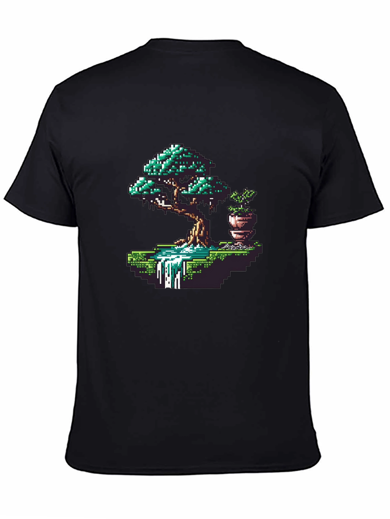 Pixel Art Bonsai Tree Graphic Tee
