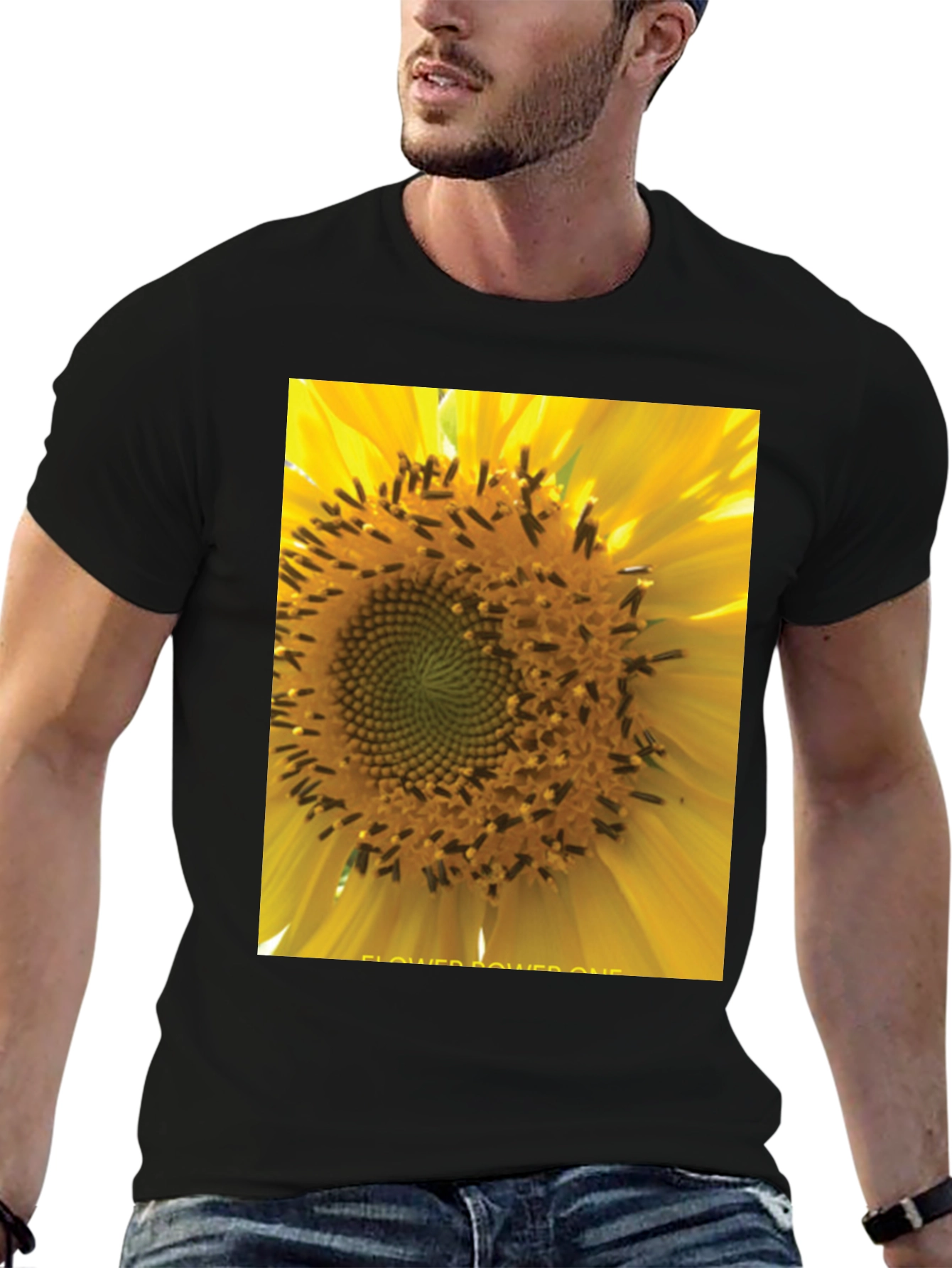 Sunflower Power Tee - Black Graphic T-Shirt