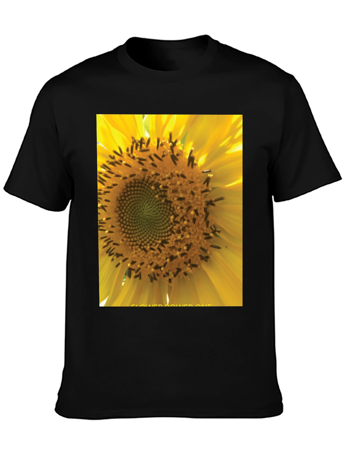 Sunflower Power Tee - Black Graphic T-Shirt