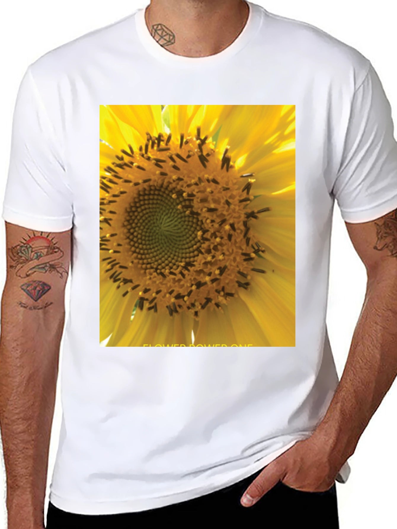 Sunflower Power Tee - Black Graphic T-Shirt