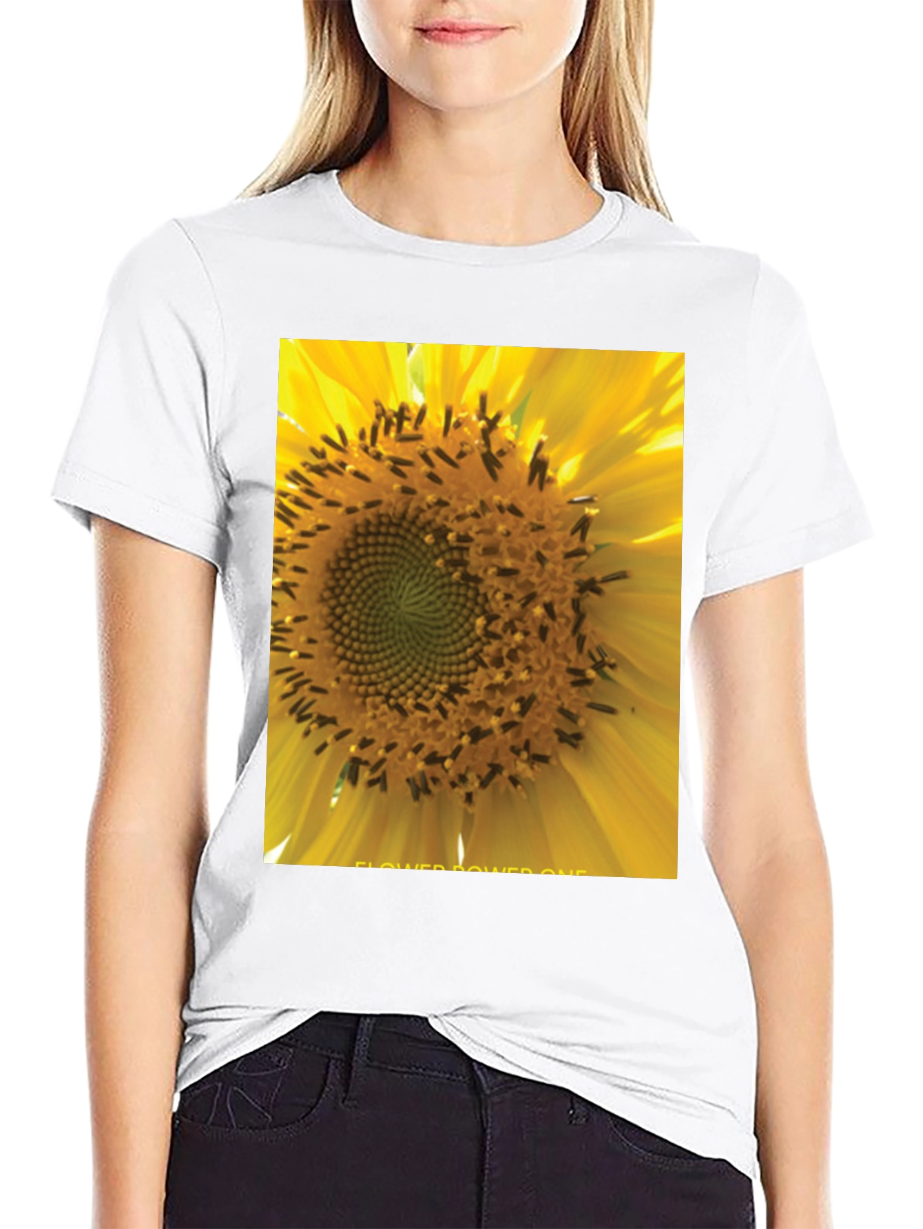 Sunflower Power Tee - Black Graphic T-Shirt