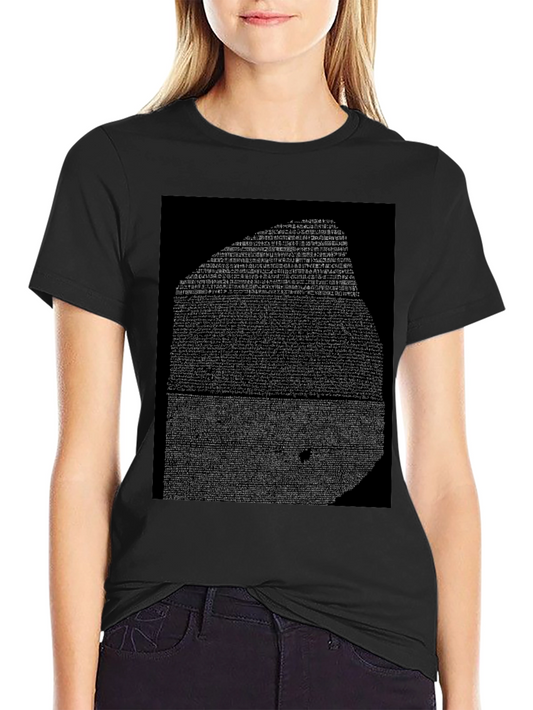 Rosetta Stone Graphic Tee - Black Cotton T-Shirt