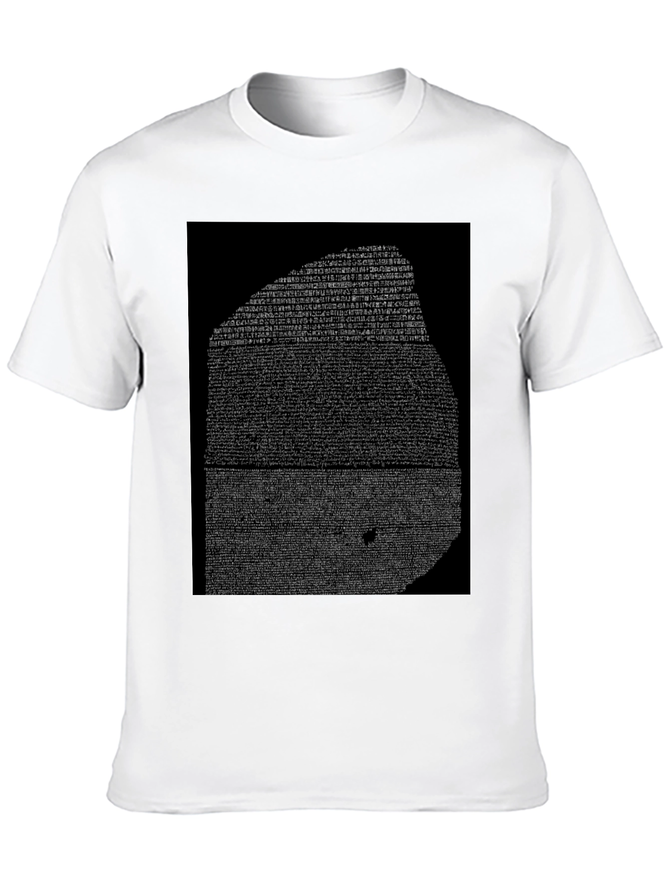 Rosetta Stone Graphic Tee - Black Cotton T-Shirt