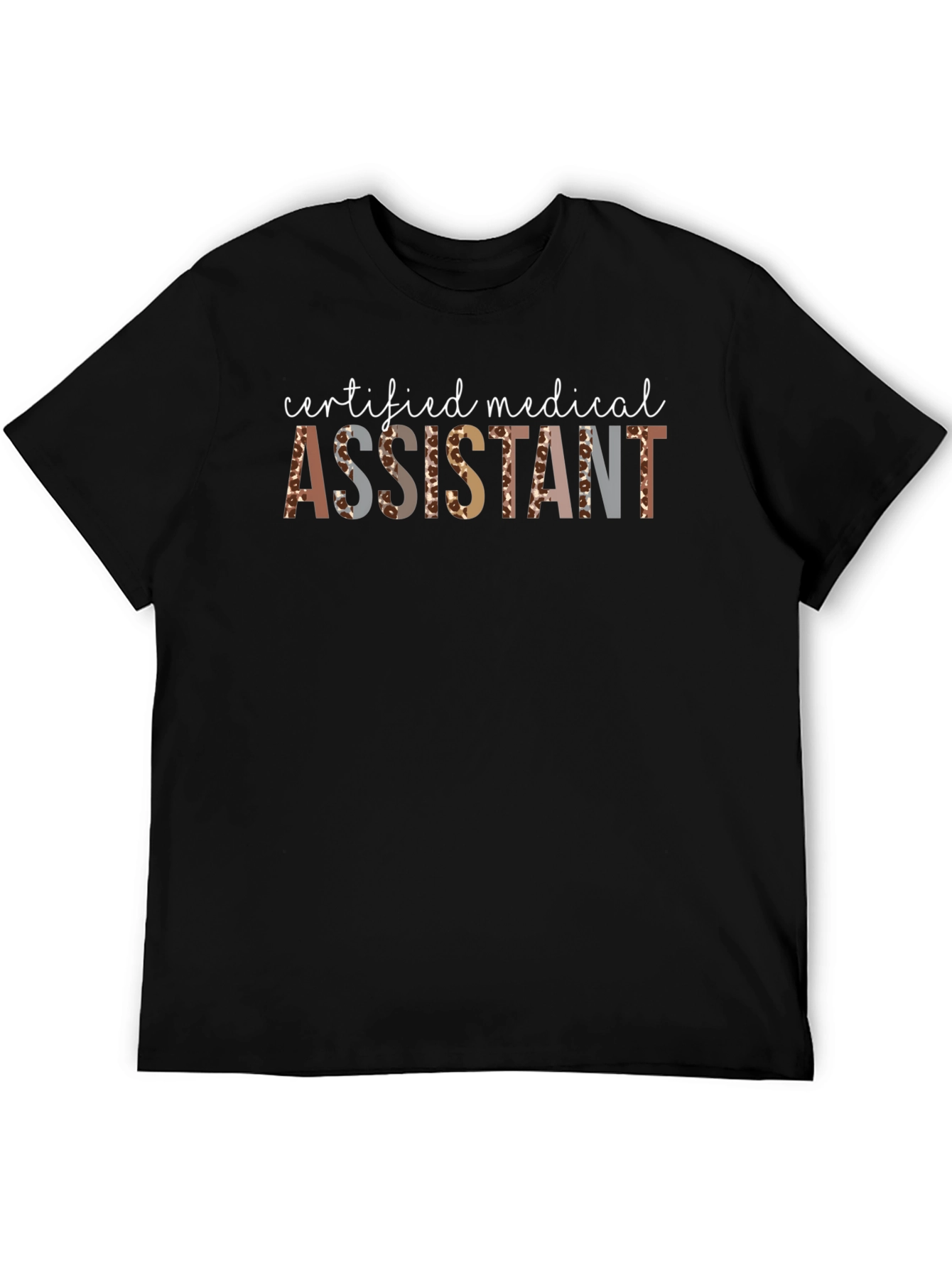 Certified Medical Assistant Leopard Print T-Shirt