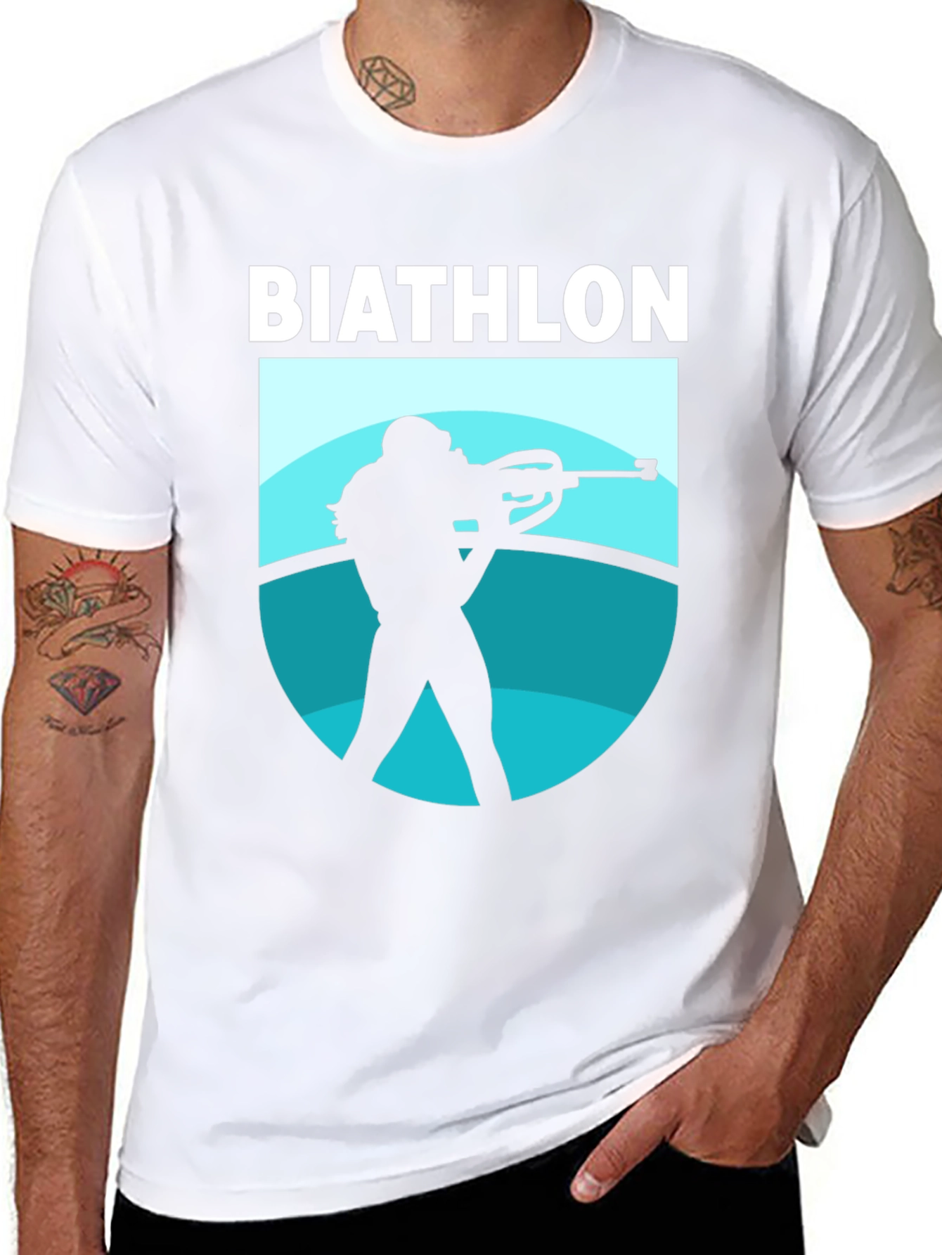 Biathlon Silhouette Graphic Tee - Black