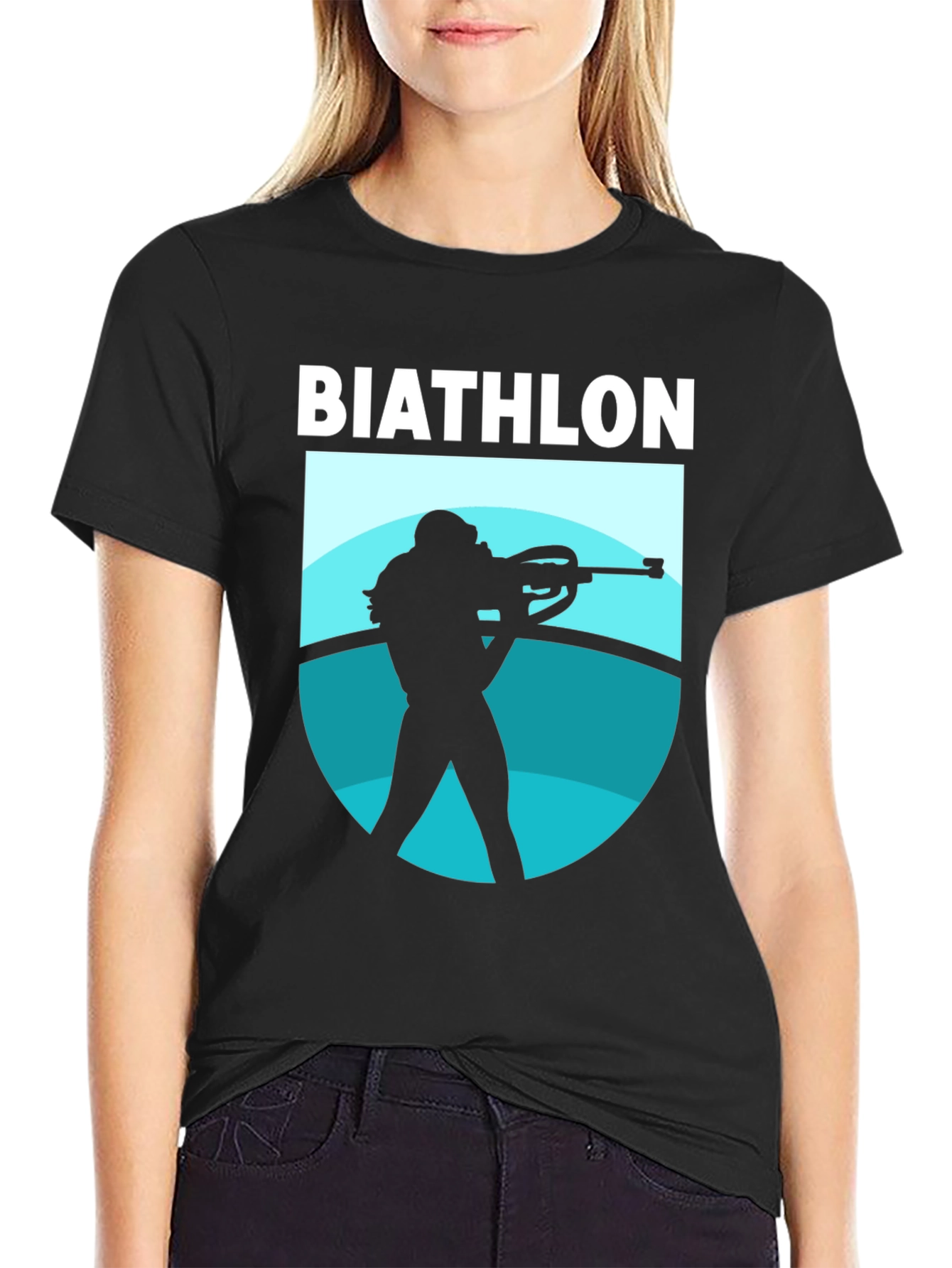 Biathlon Silhouette Graphic Tee - Black