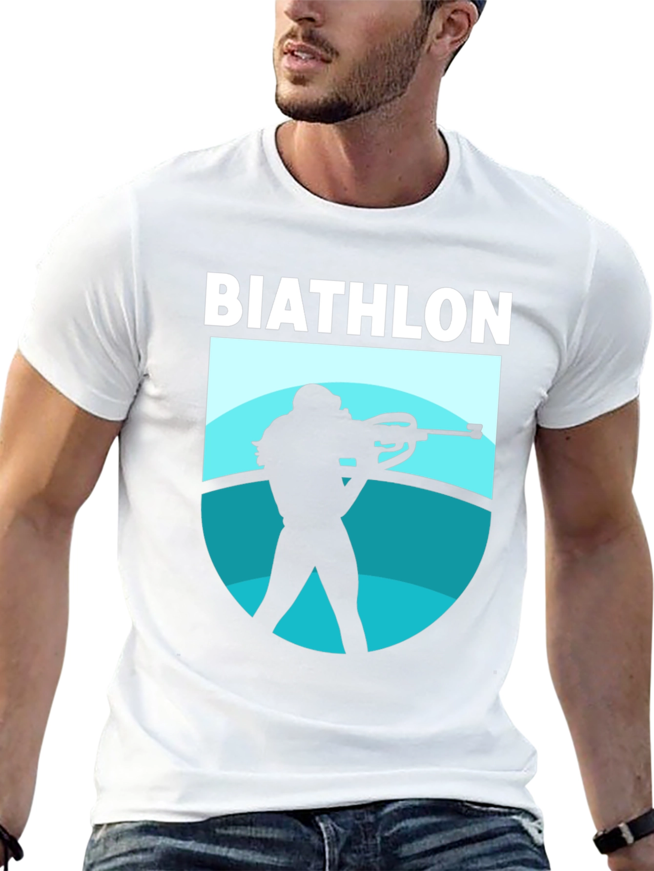 Biathlon Silhouette Graphic Tee - Black