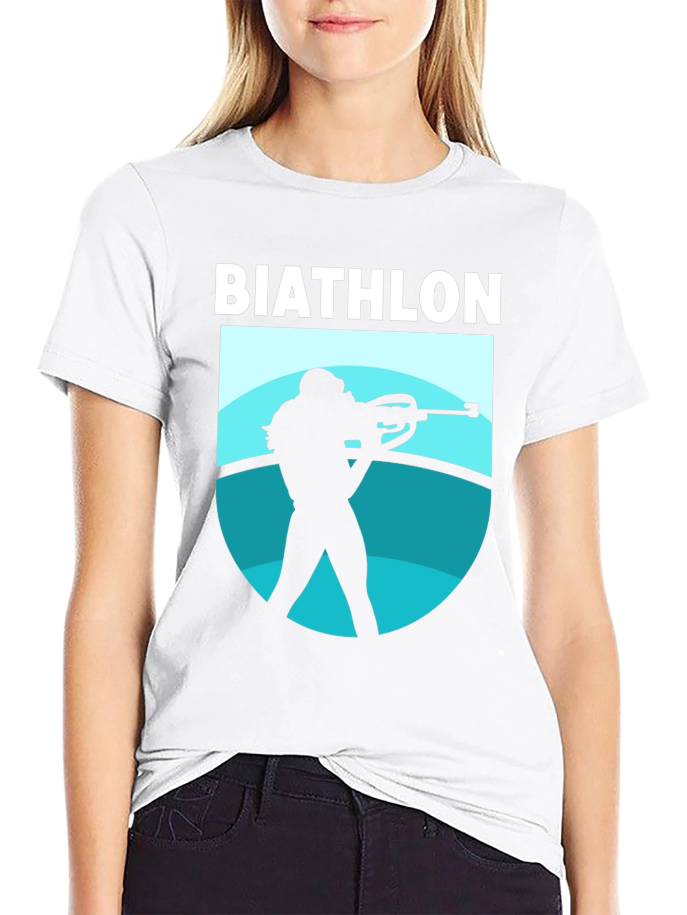 Biathlon Silhouette Graphic Tee - Black
