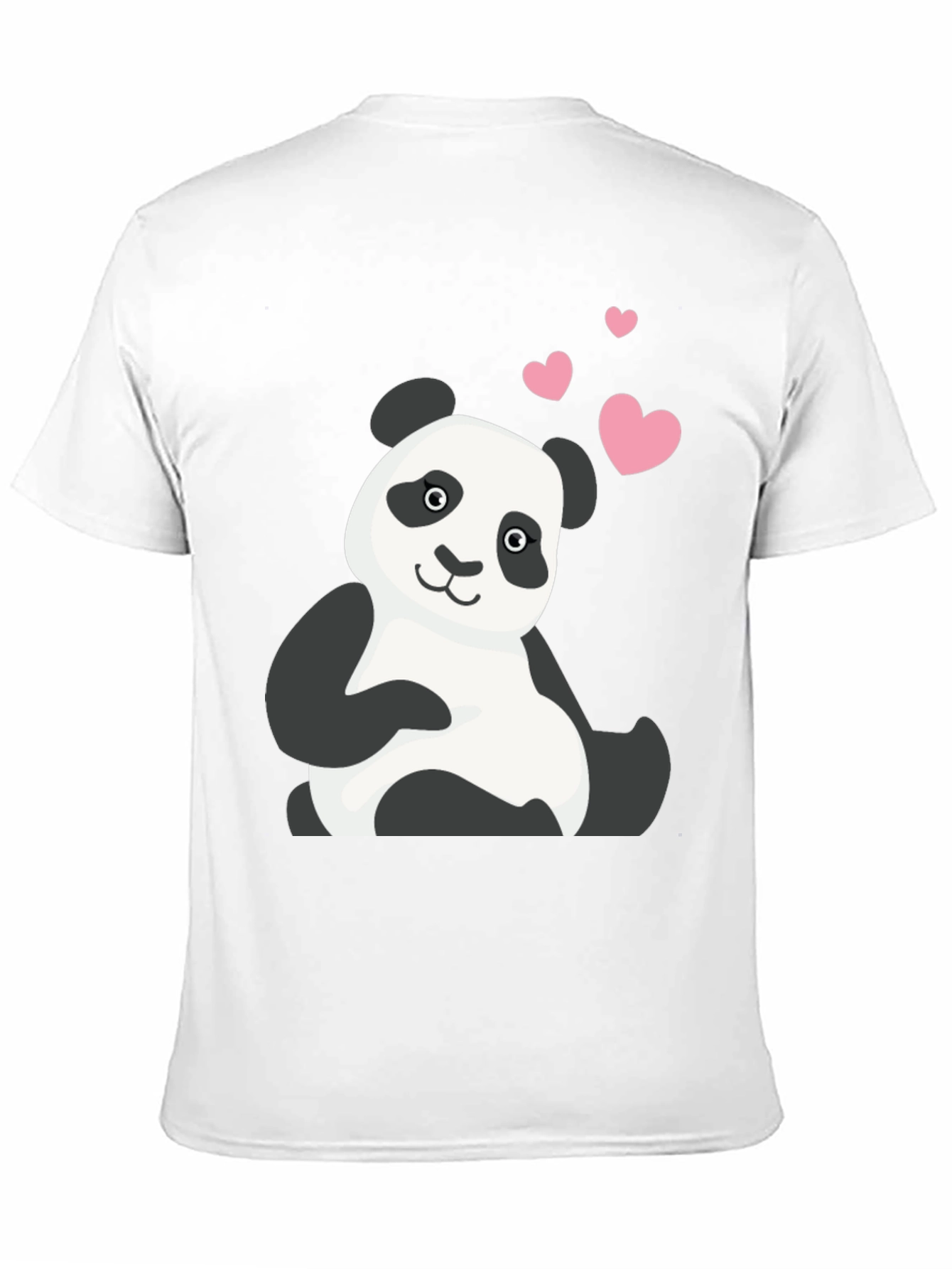 Cute Panda Bear T-Shirt with Heart Graphic