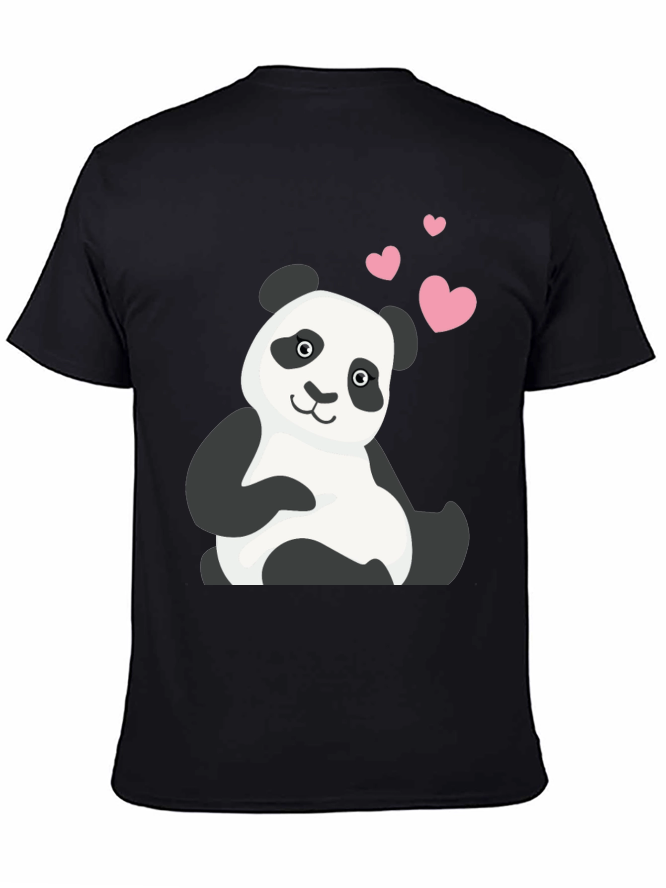Cute Panda Bear T-Shirt with Heart Graphic
