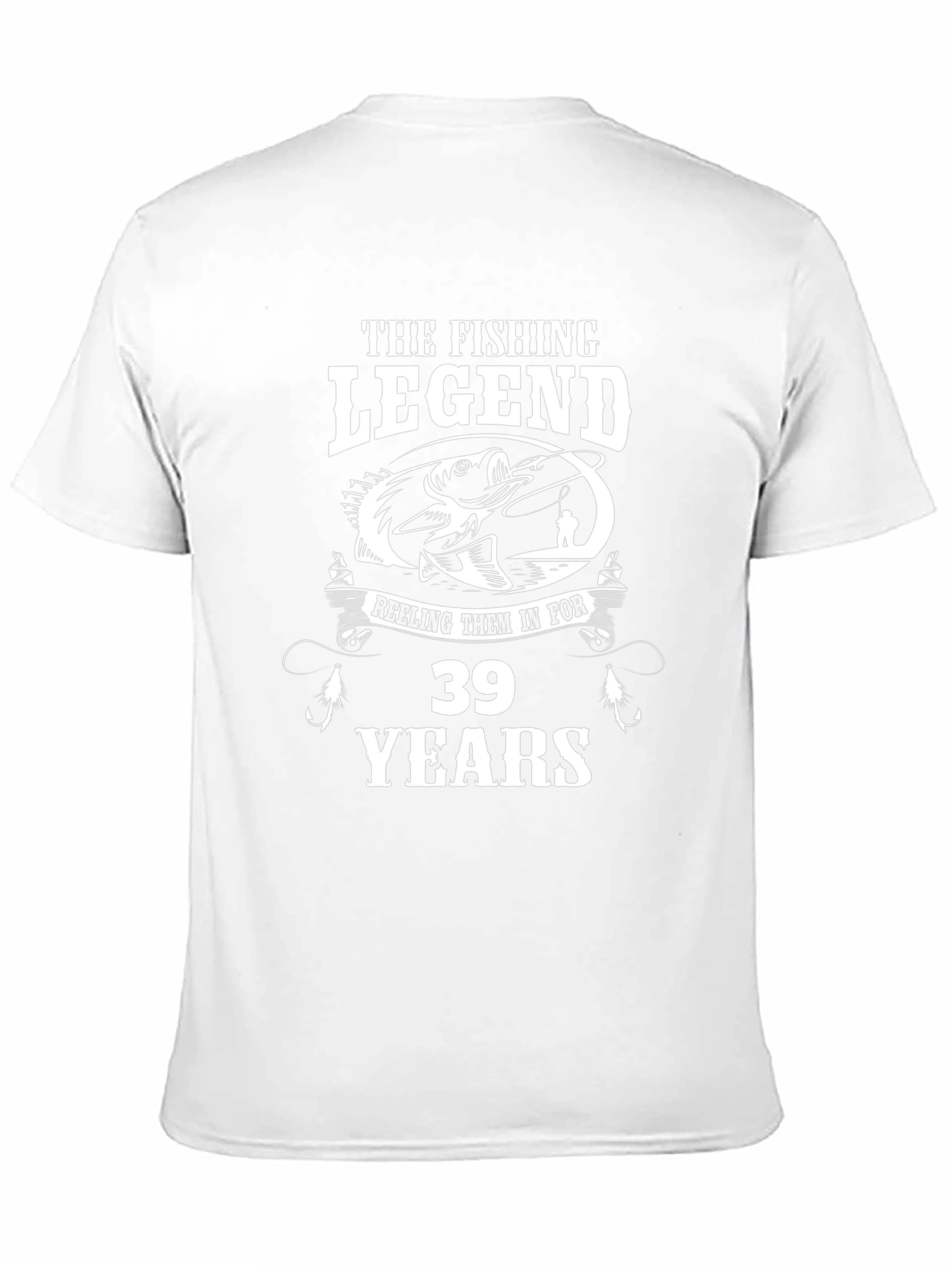 Fishing Legend 39 Years Black Graphic Tee