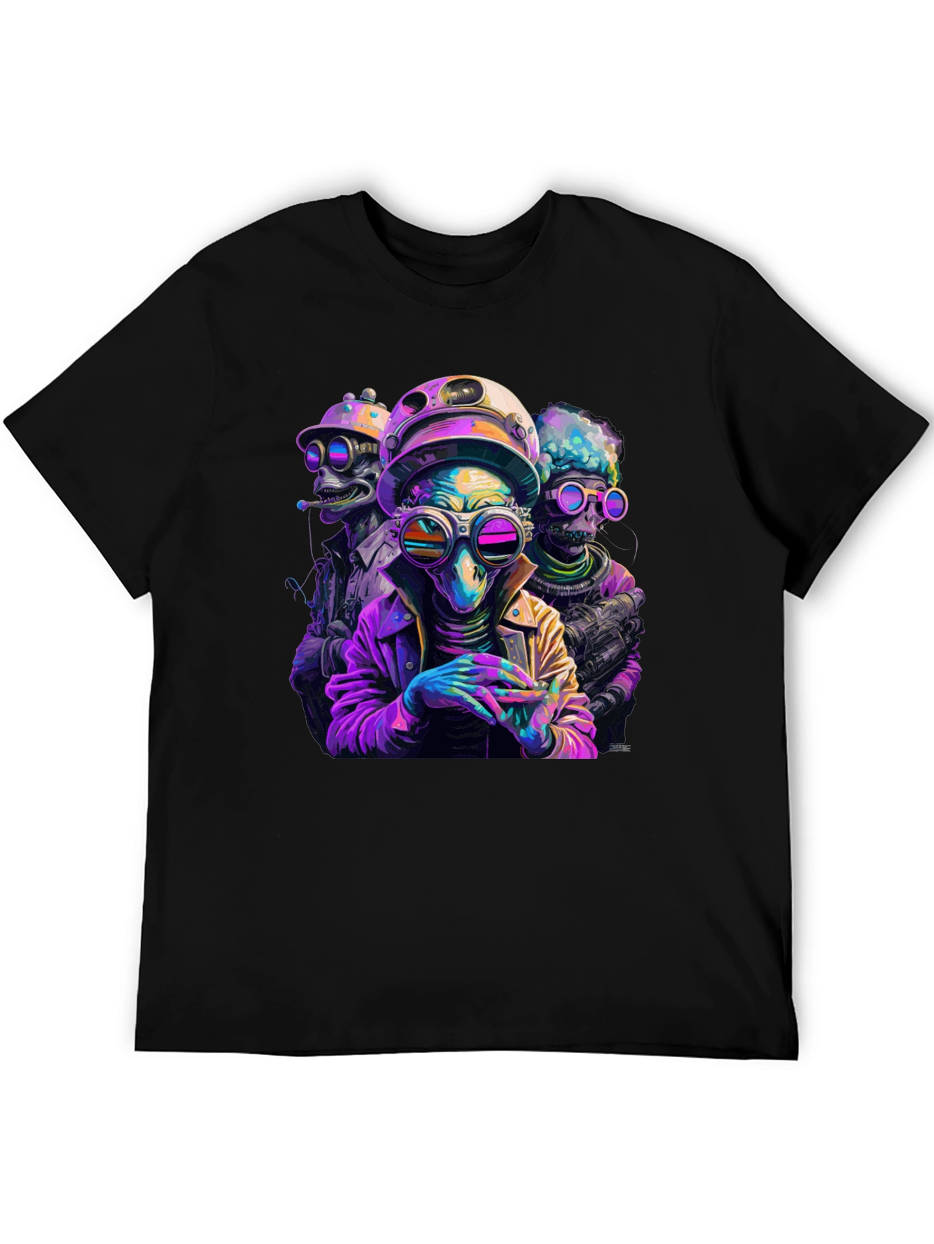 Sci-Fi Alien Squad T-Shirt - Retro Style