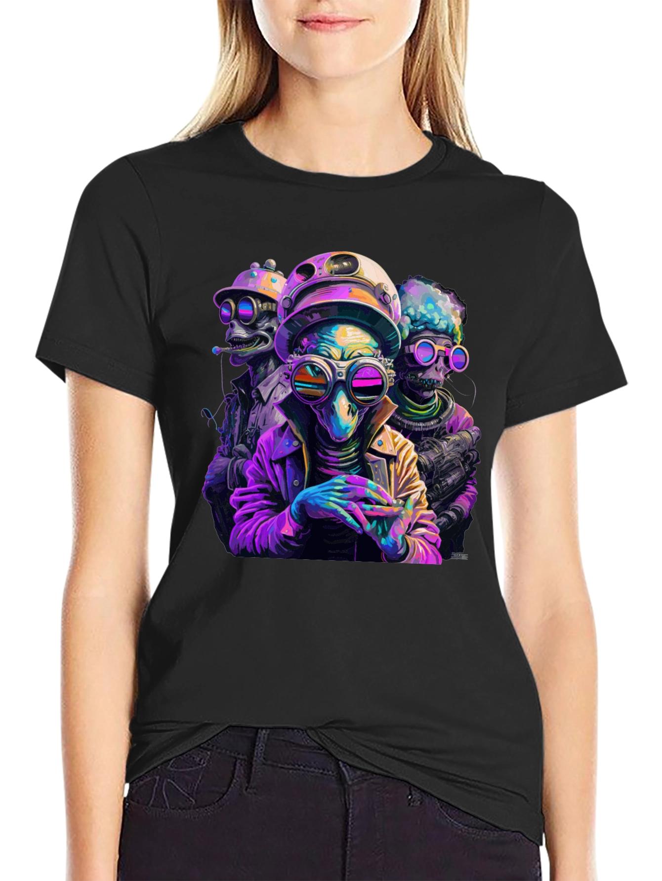 Sci-Fi Alien Squad T-Shirt - Retro Style