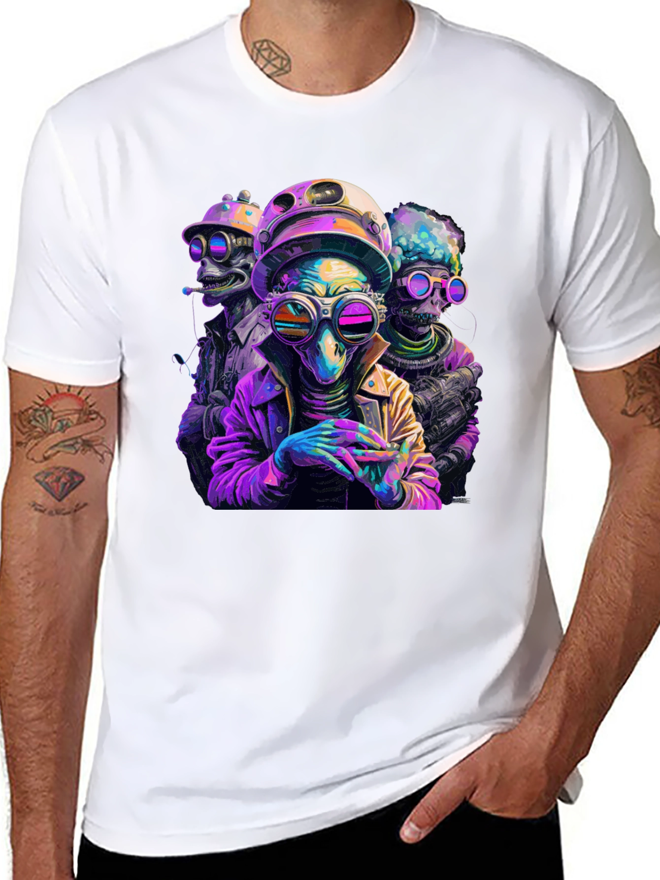 Sci-Fi Alien Squad T-Shirt - Retro Style