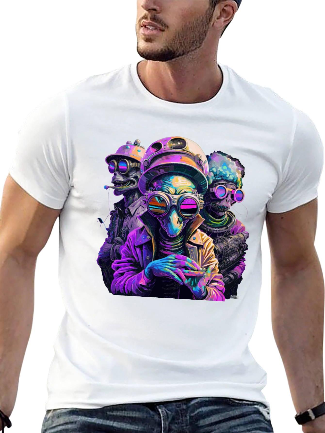Sci-Fi Alien Squad T-Shirt - Retro Style