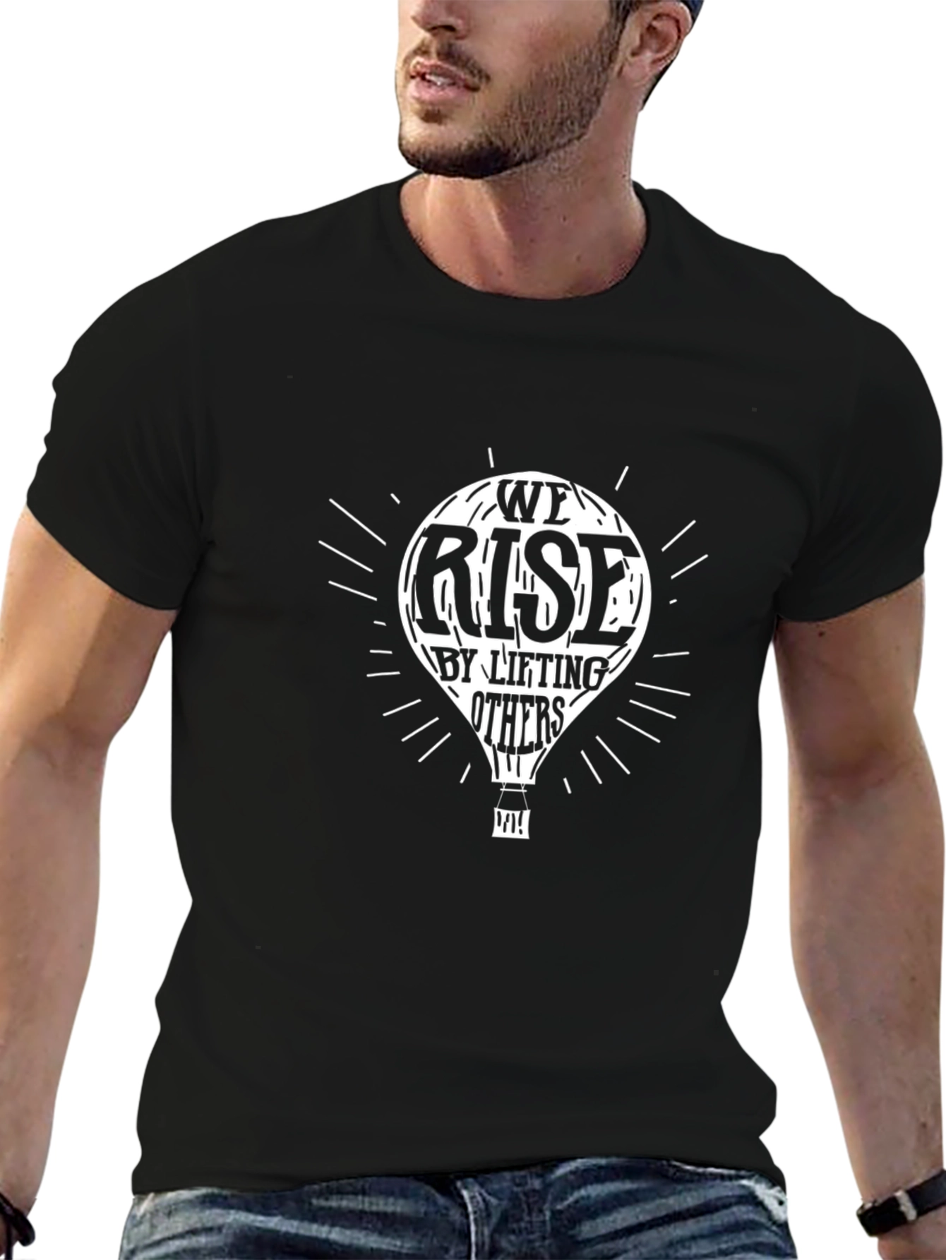 Rise by Lifting Others Graphic Tee - Black