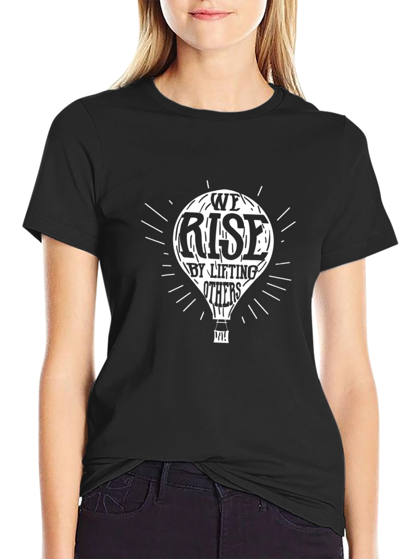 Rise by Lifting Others Graphic Tee - Black