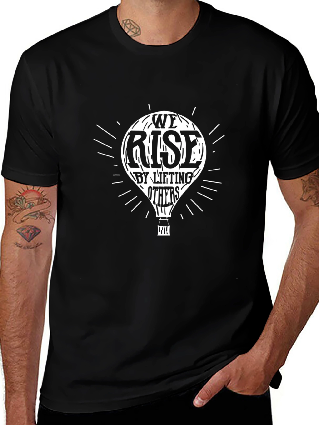 Rise by Lifting Others Graphic Tee - Black