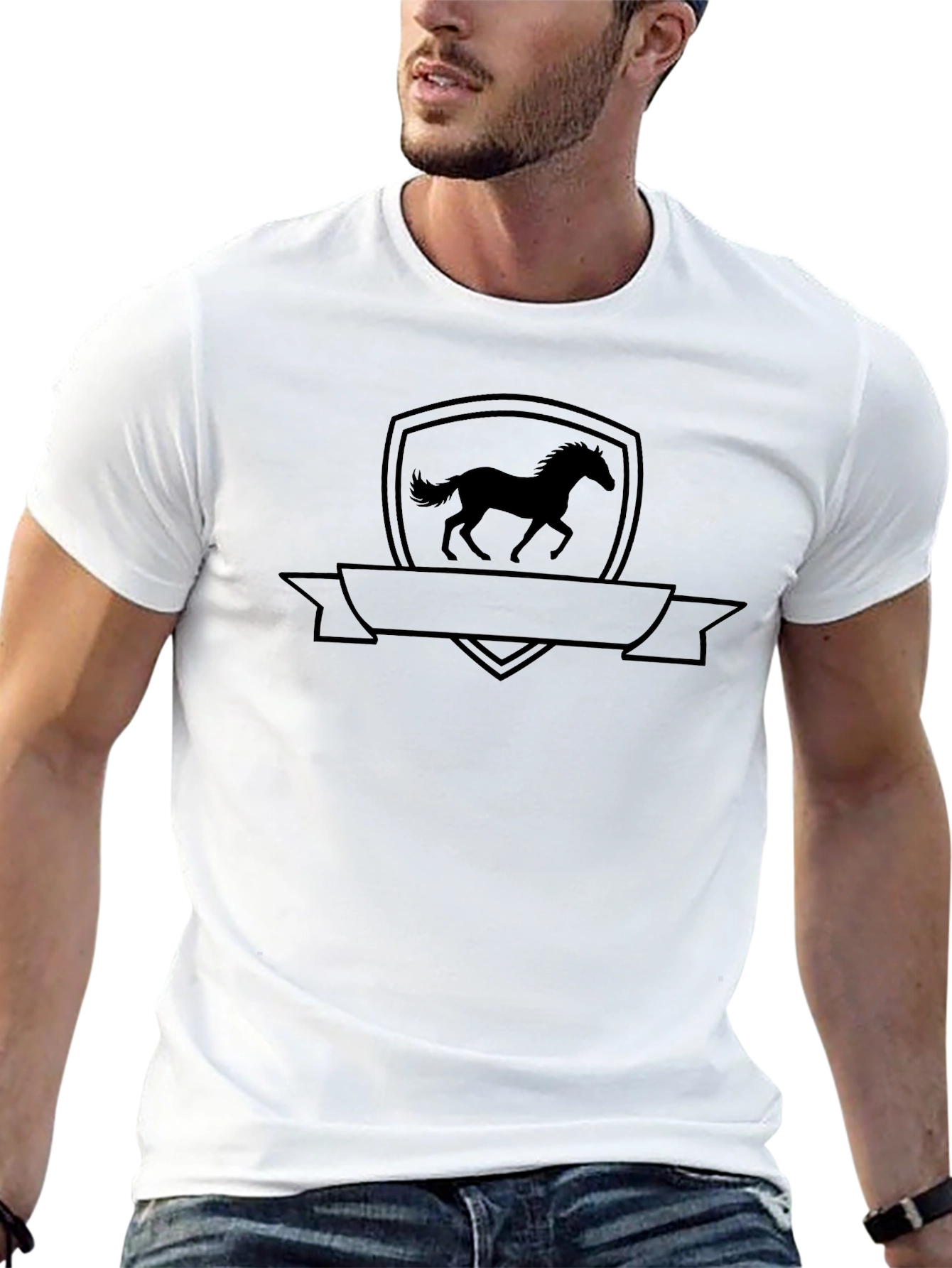 Black Horse Shield T-Shirt