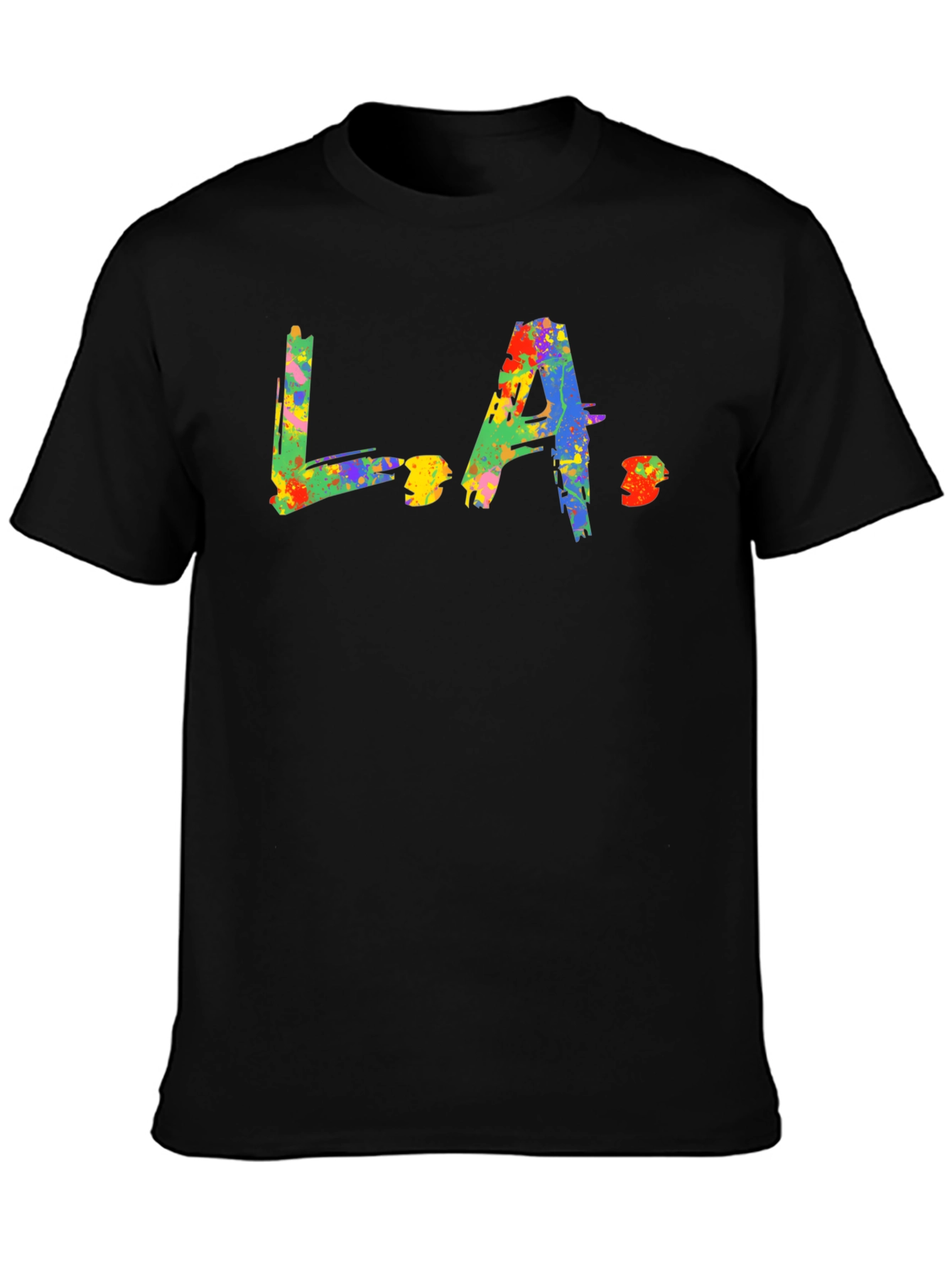 L.A. Splash Graphic Black T-Shirt