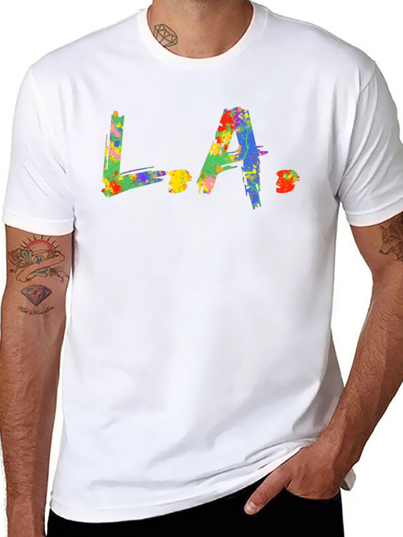 L.A. Splash Graphic Black T-Shirt