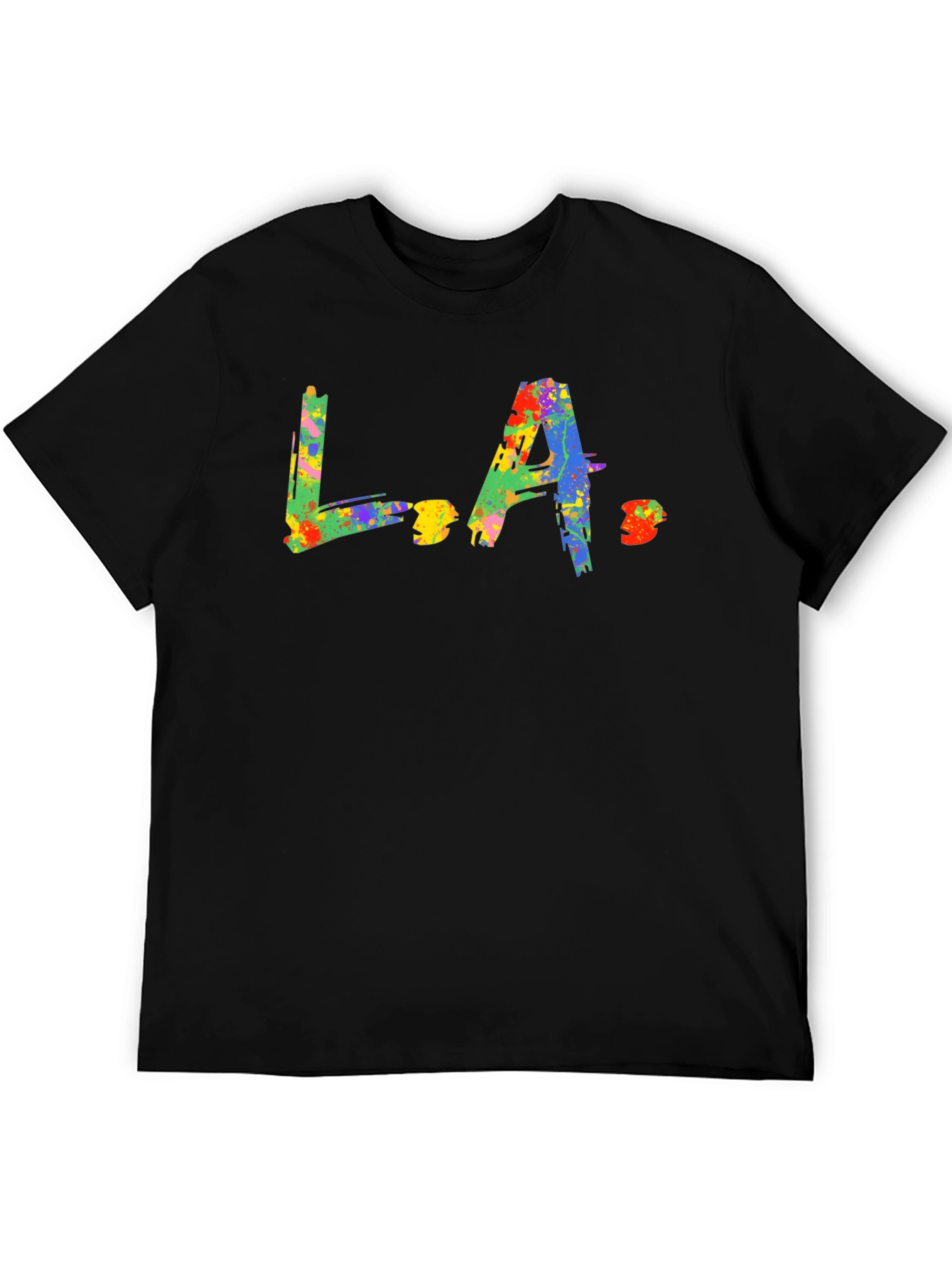 L.A. Splash Graphic Black T-Shirt