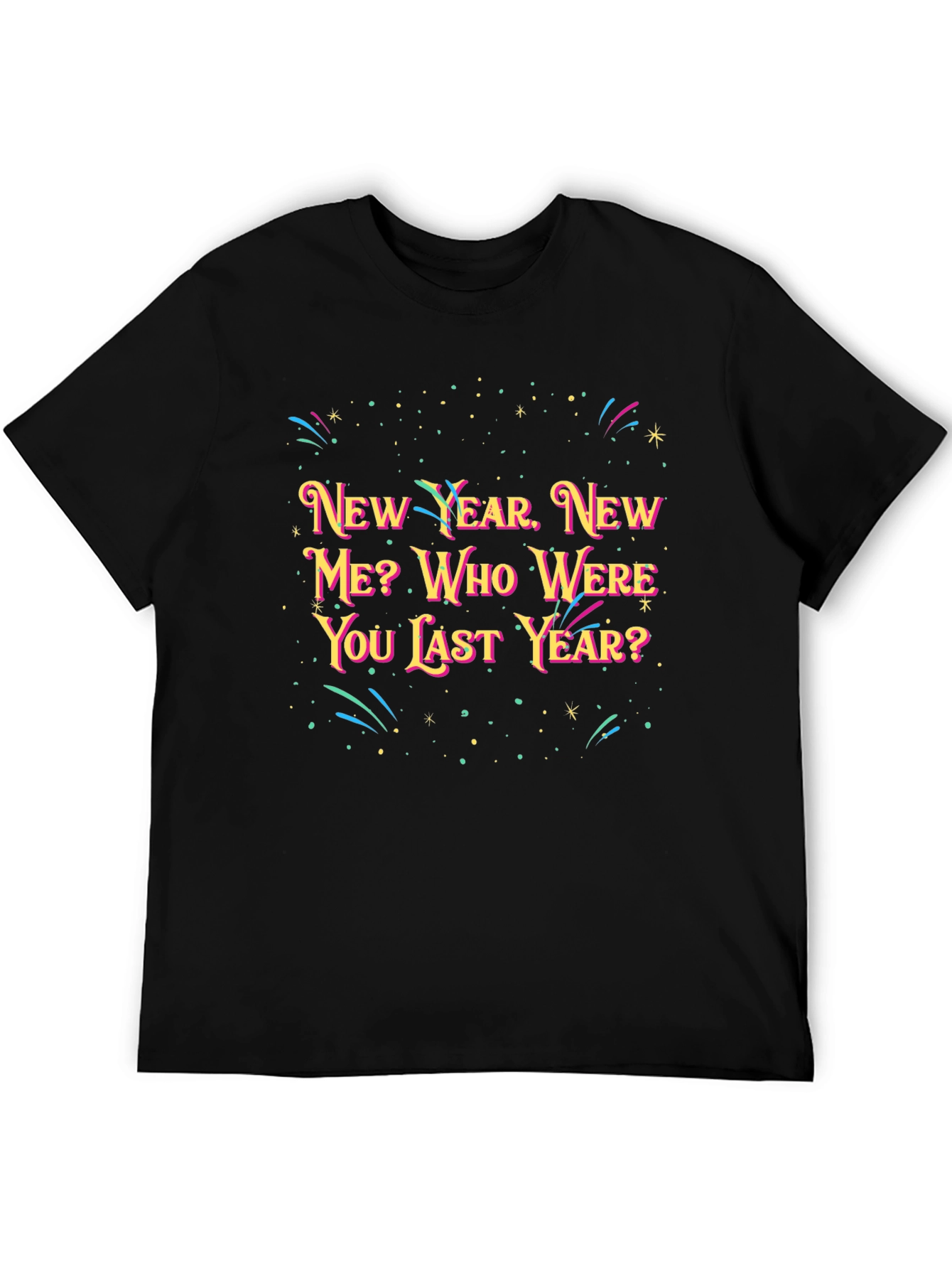 New Year New Me? Black Graphic Tee