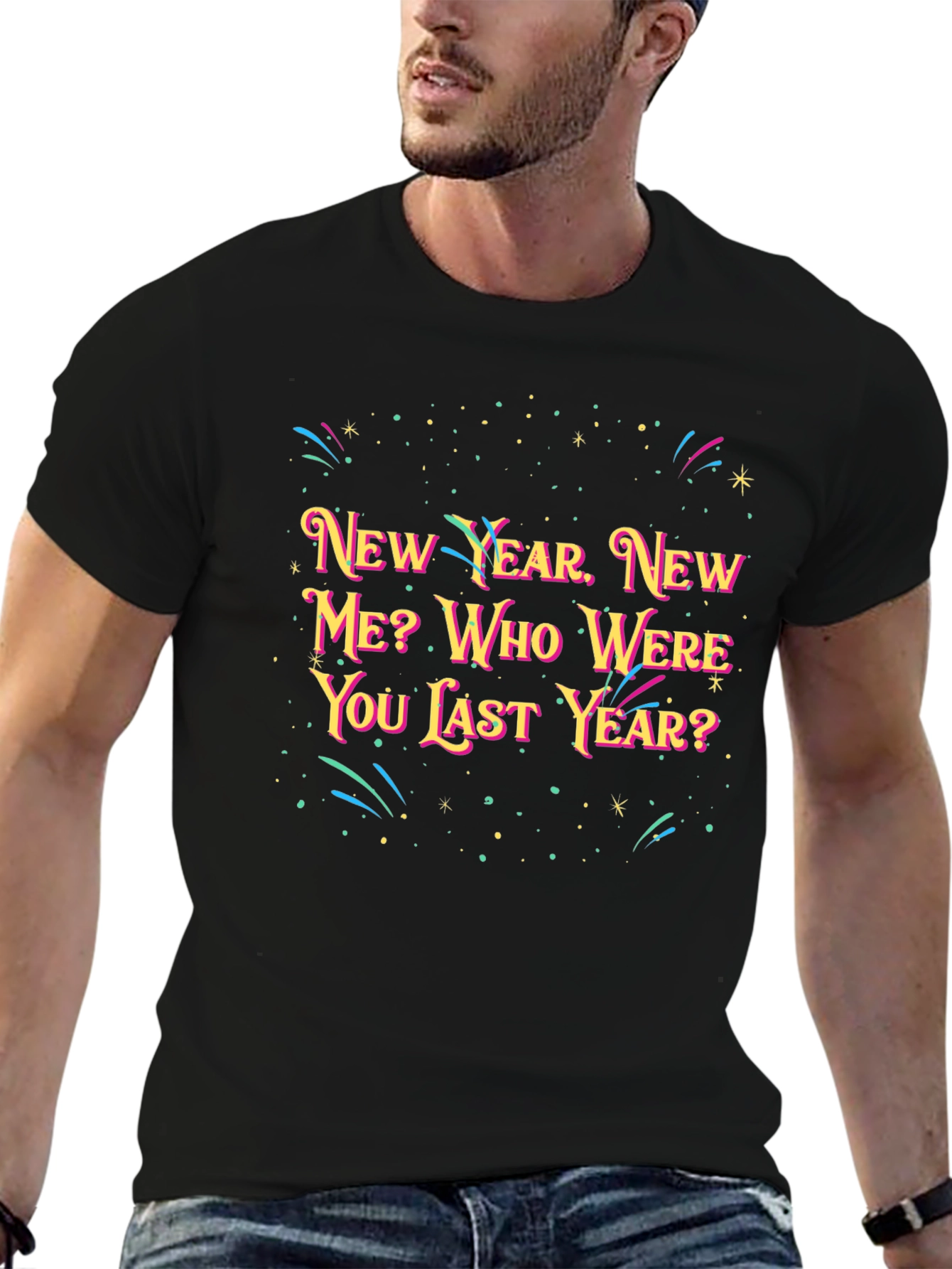 New Year New Me? Black Graphic Tee
