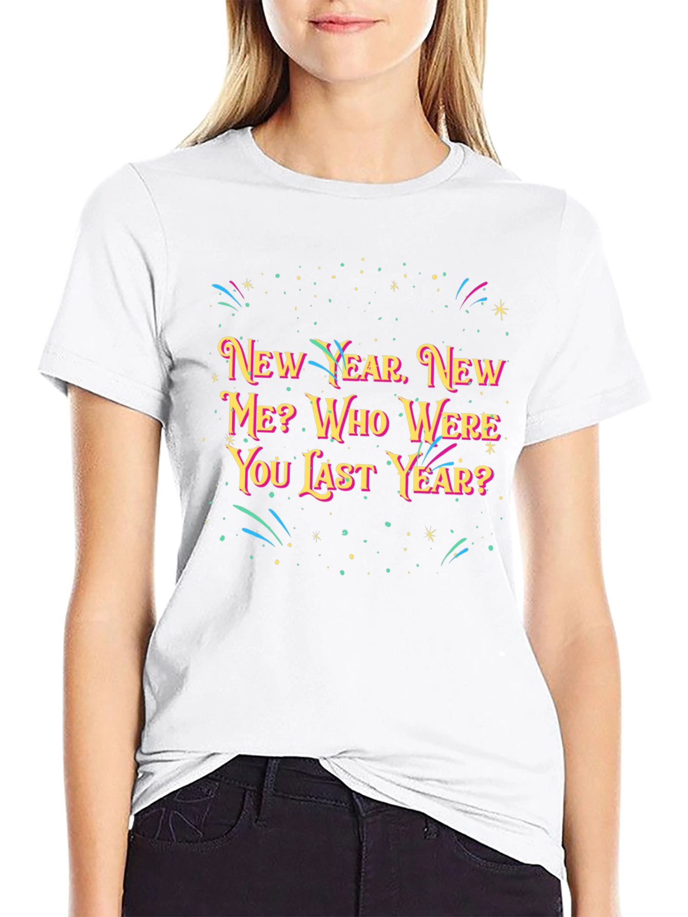 New Year New Me? Black Graphic Tee