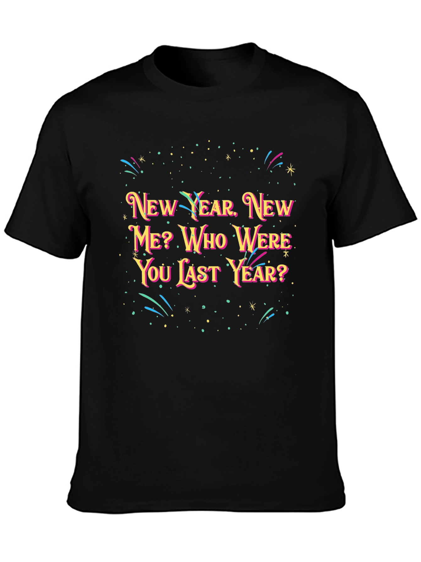 New Year New Me? Black Graphic Tee