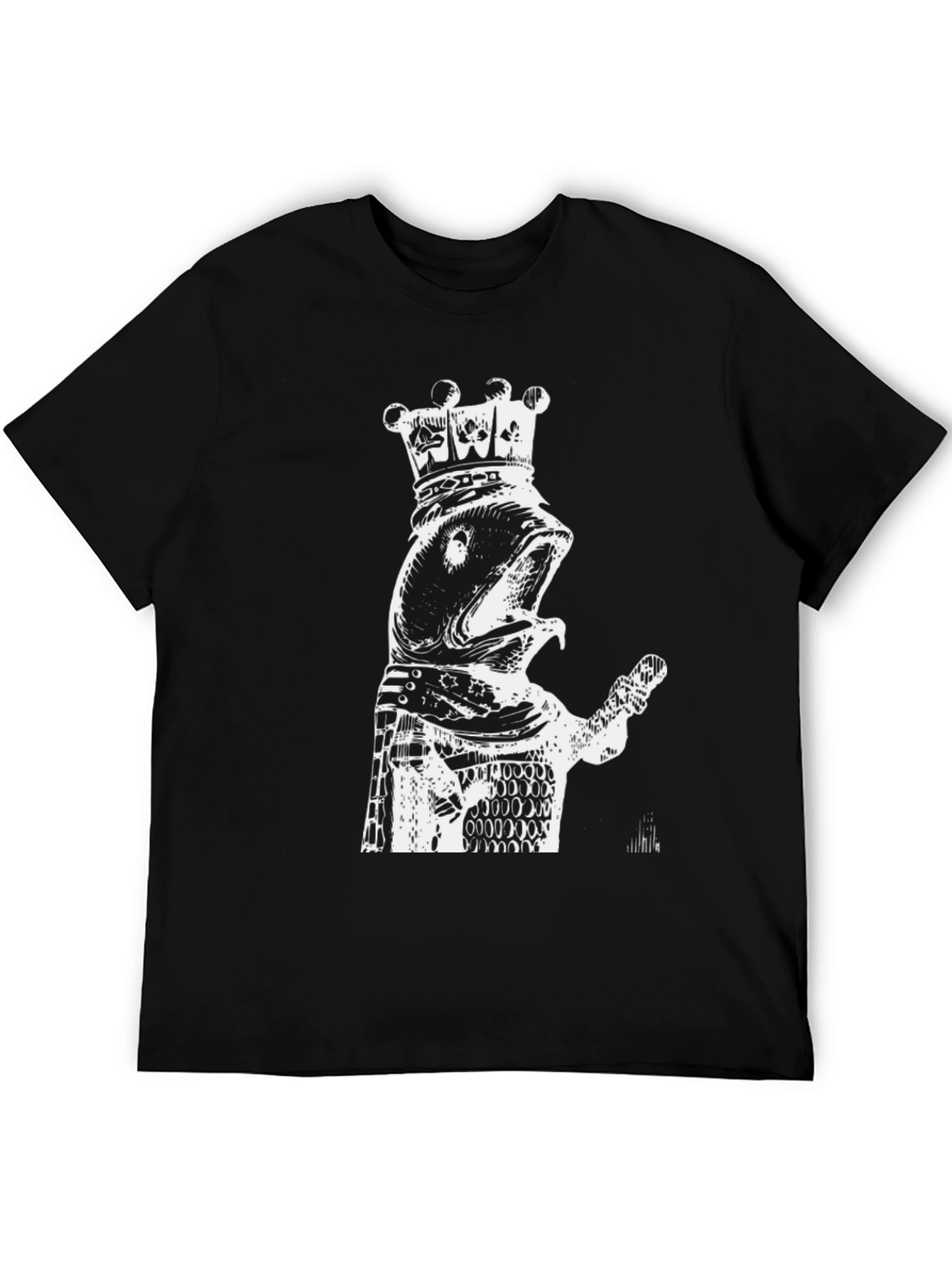King Fish Graphic T-Shirt - Black Novelty Design