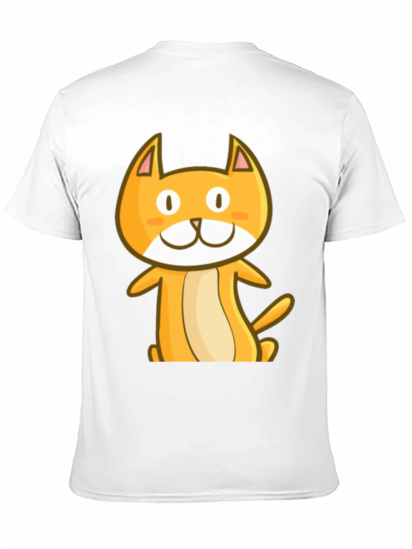 Cute Cartoon Cat Black T-Shirt