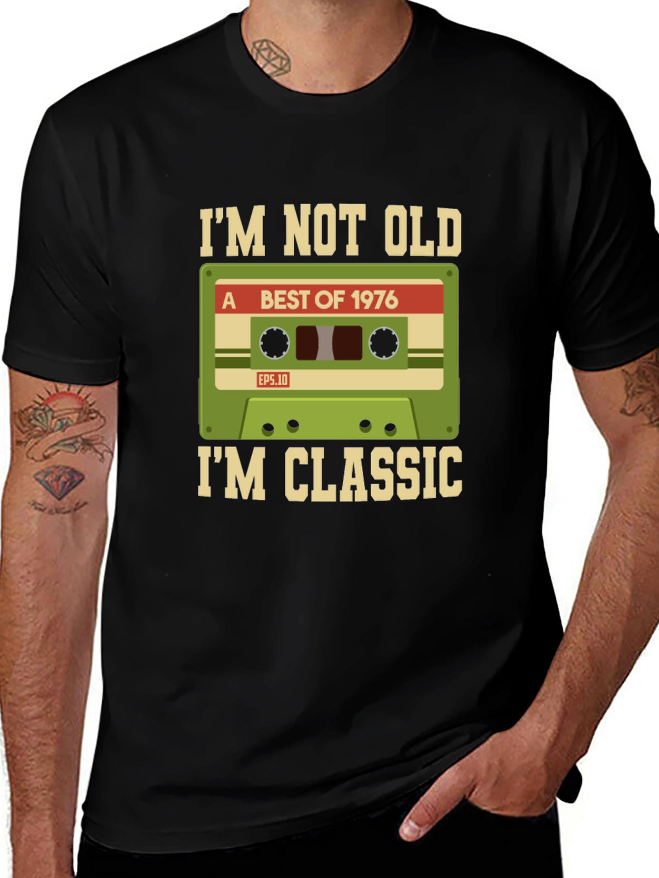 Im Not Old Im Classic 1976 Cassette Tape T-Shirt