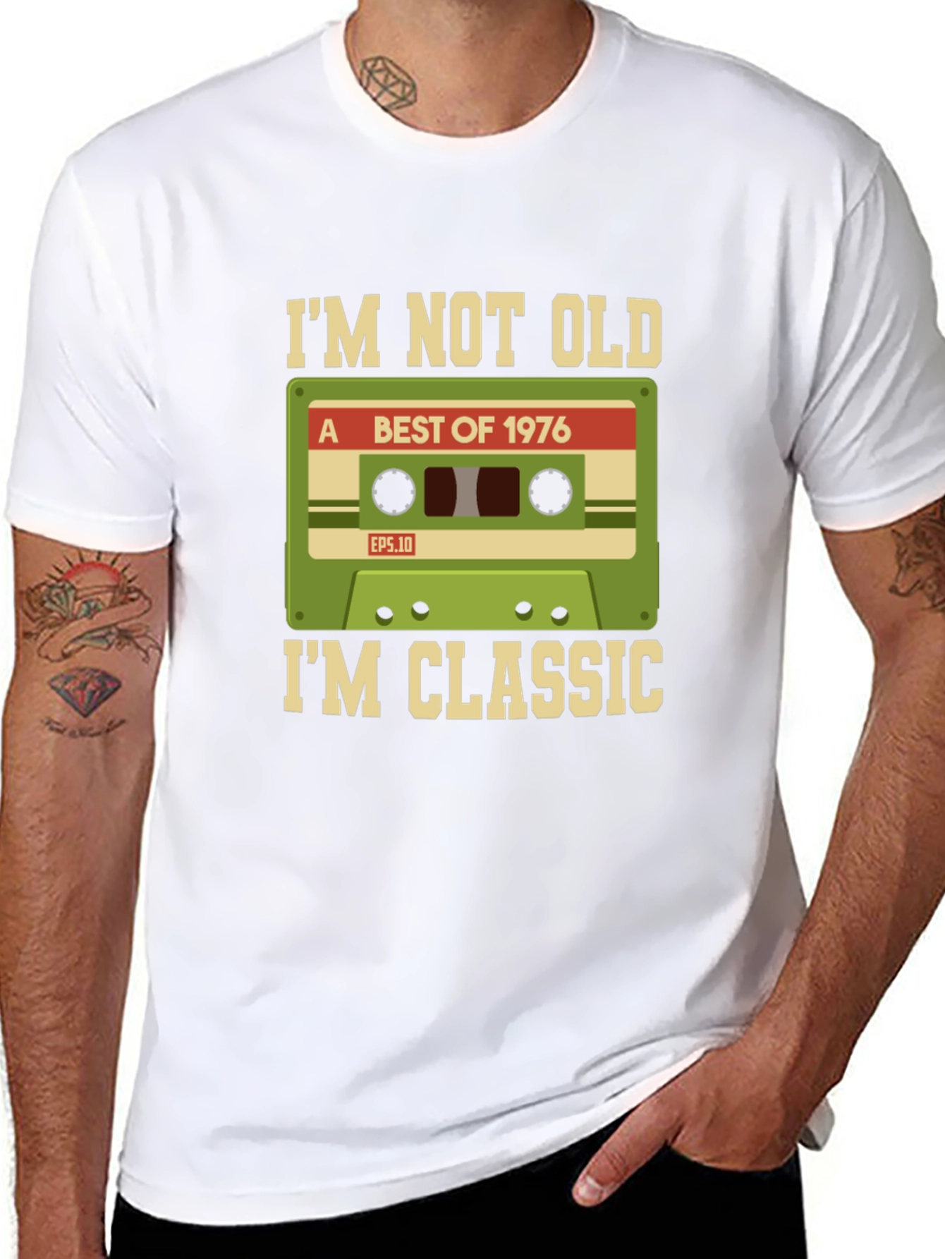 Im Not Old Im Classic 1976 Cassette Tape T-Shirt