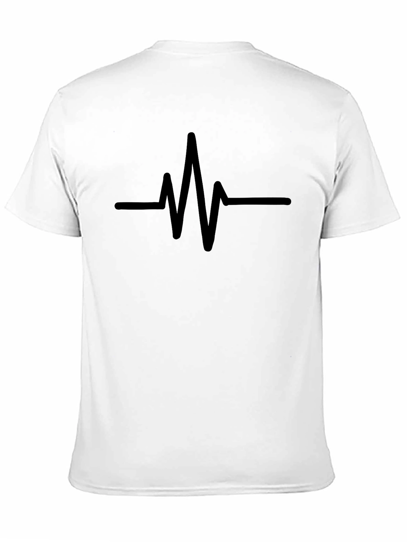 Heartbeat Pulse Black T-Shirt - Modern Graphic Tee