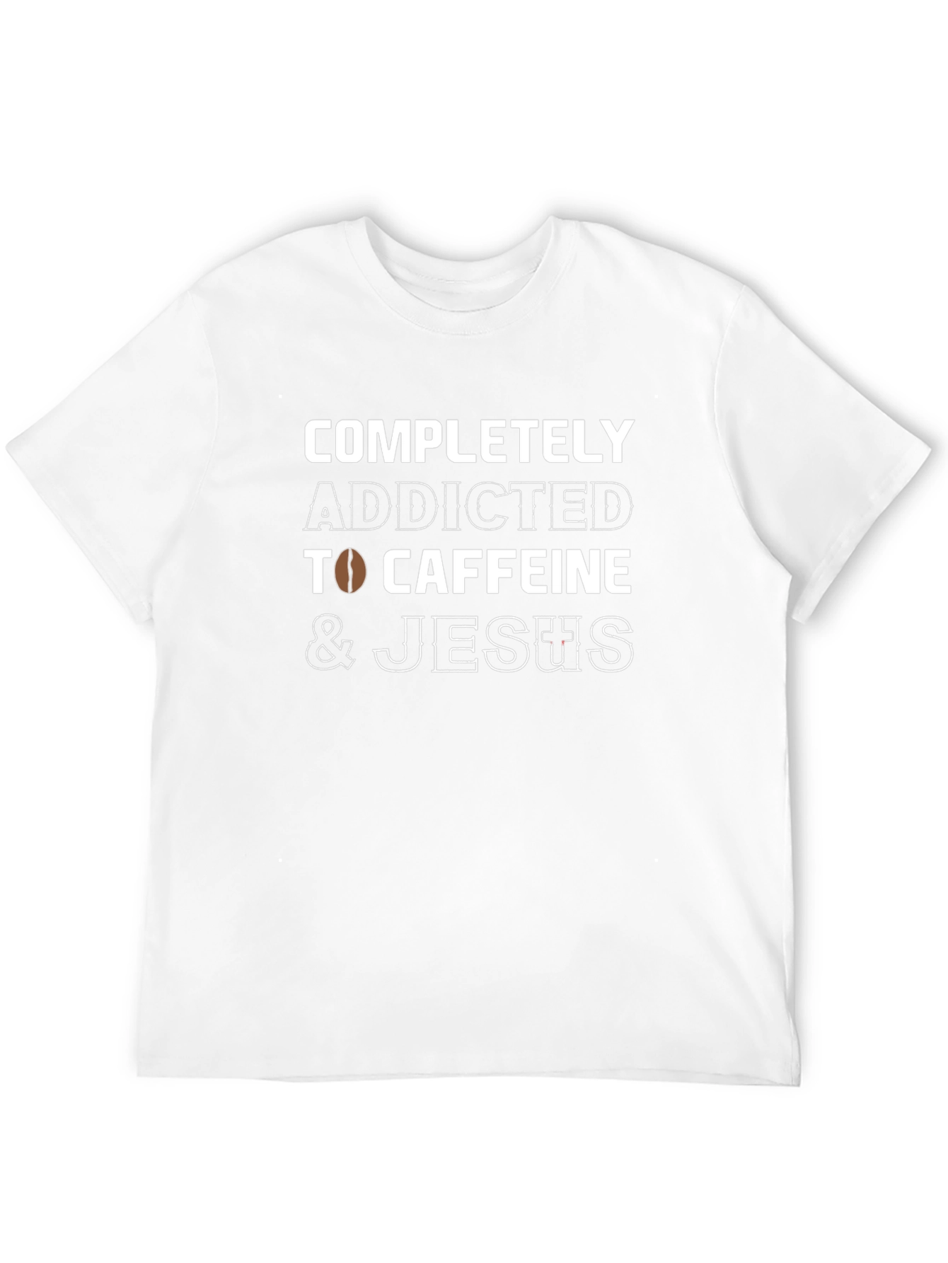 Addicted to Caffeine and Jesus Graphic T-Shirt