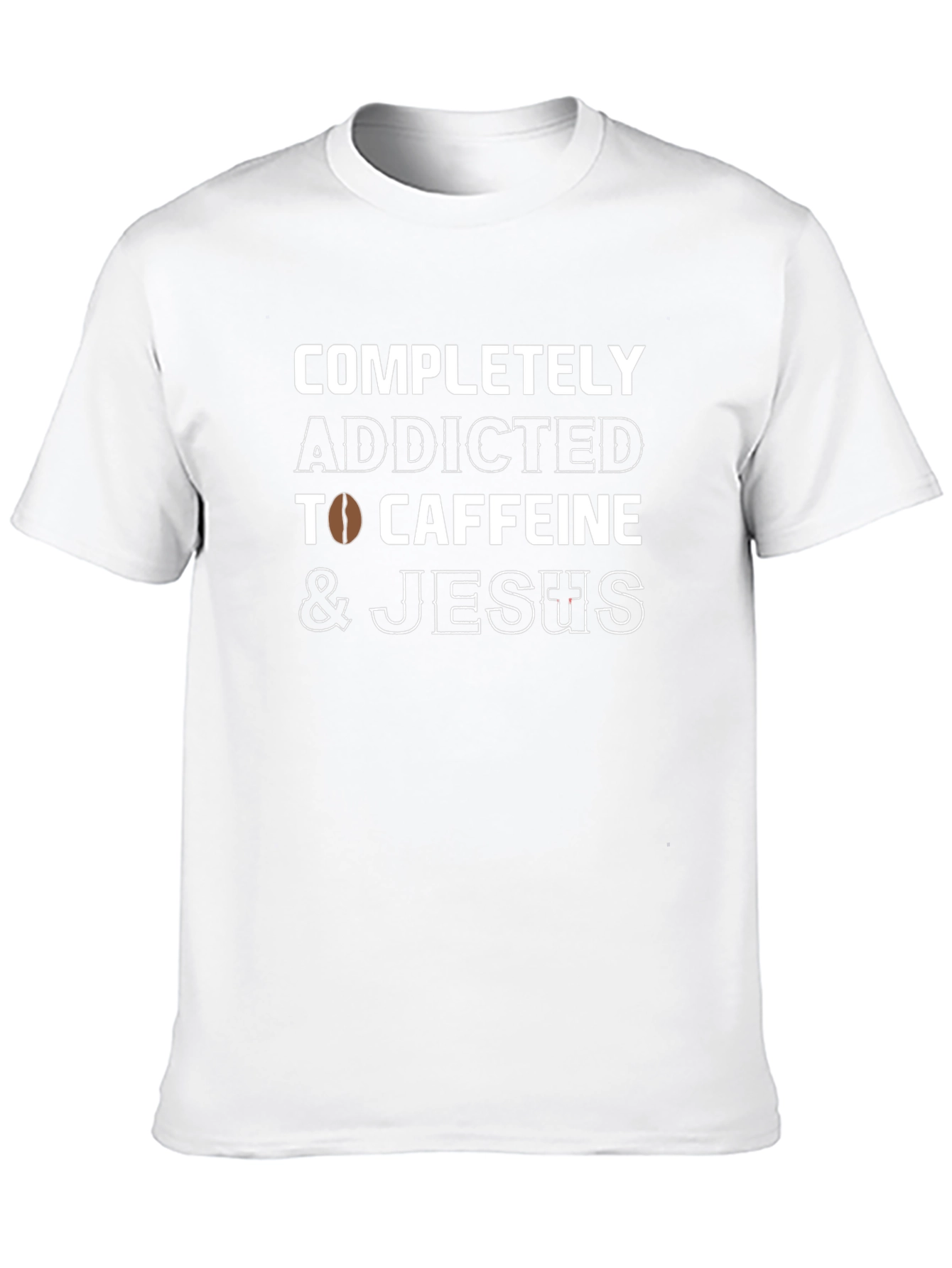 Addicted to Caffeine and Jesus Graphic T-Shirt