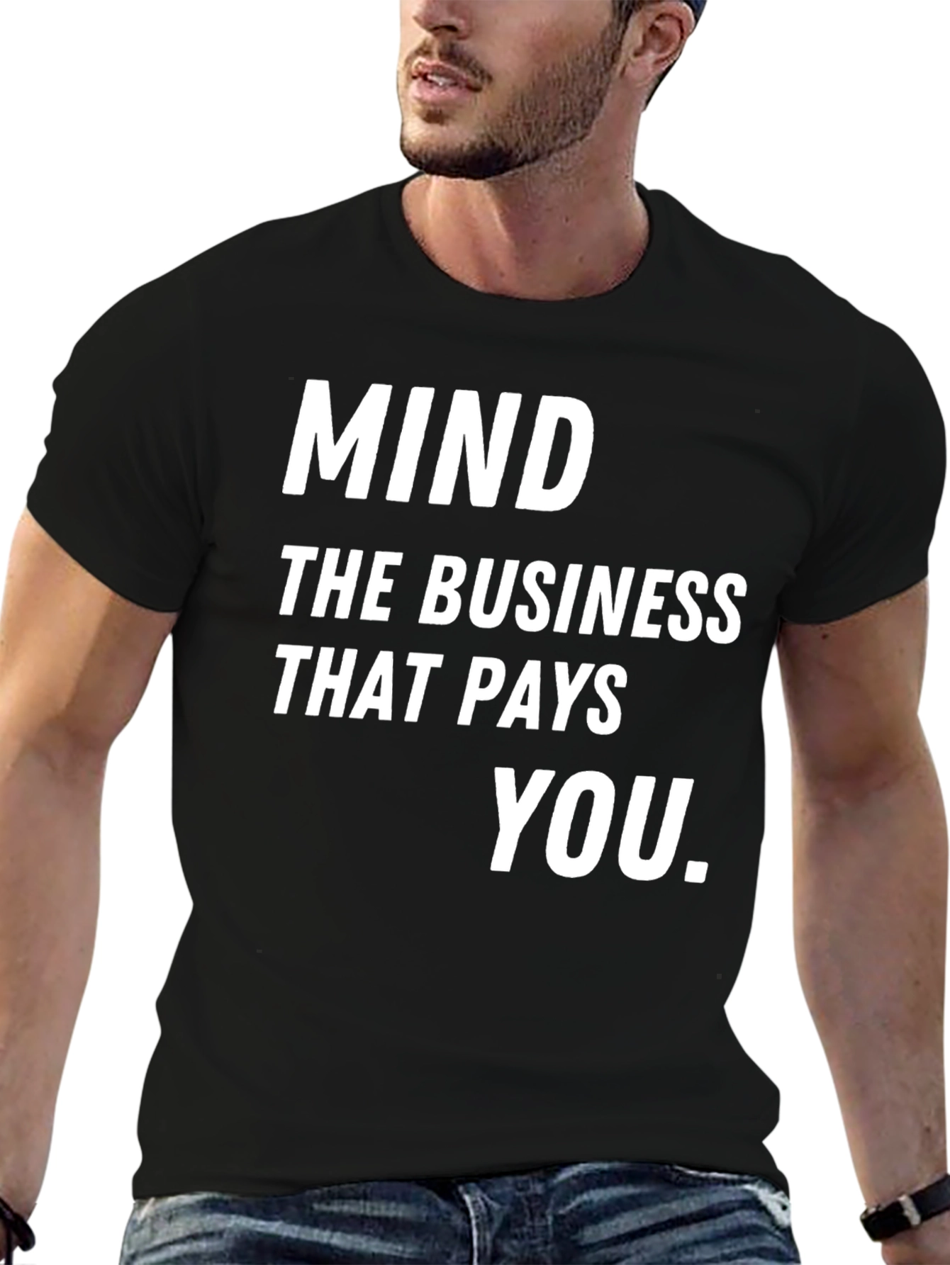 Mind The Business Black Graphic Tee