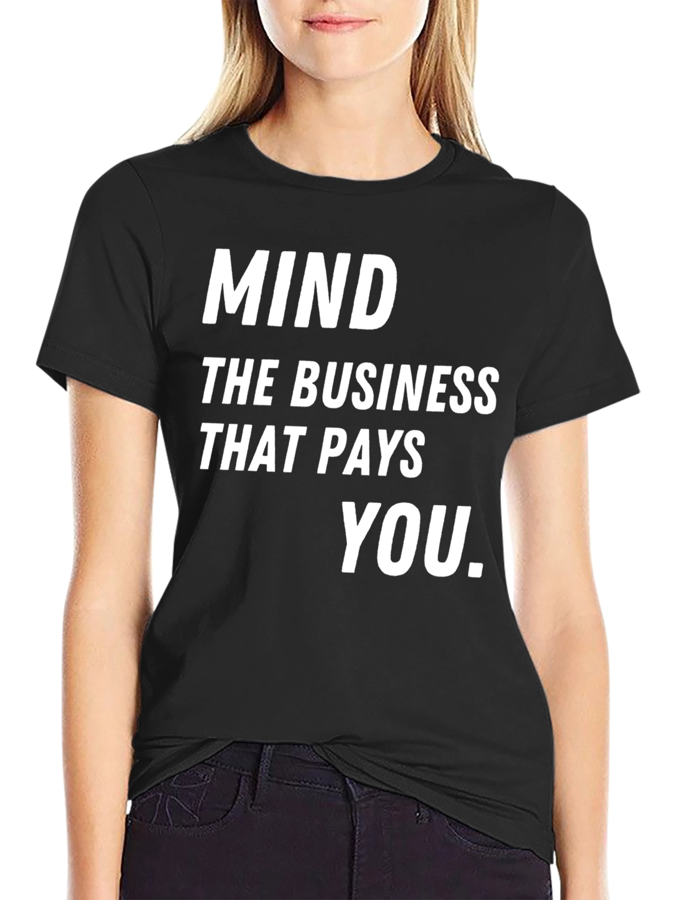 Mind The Business Black Graphic Tee