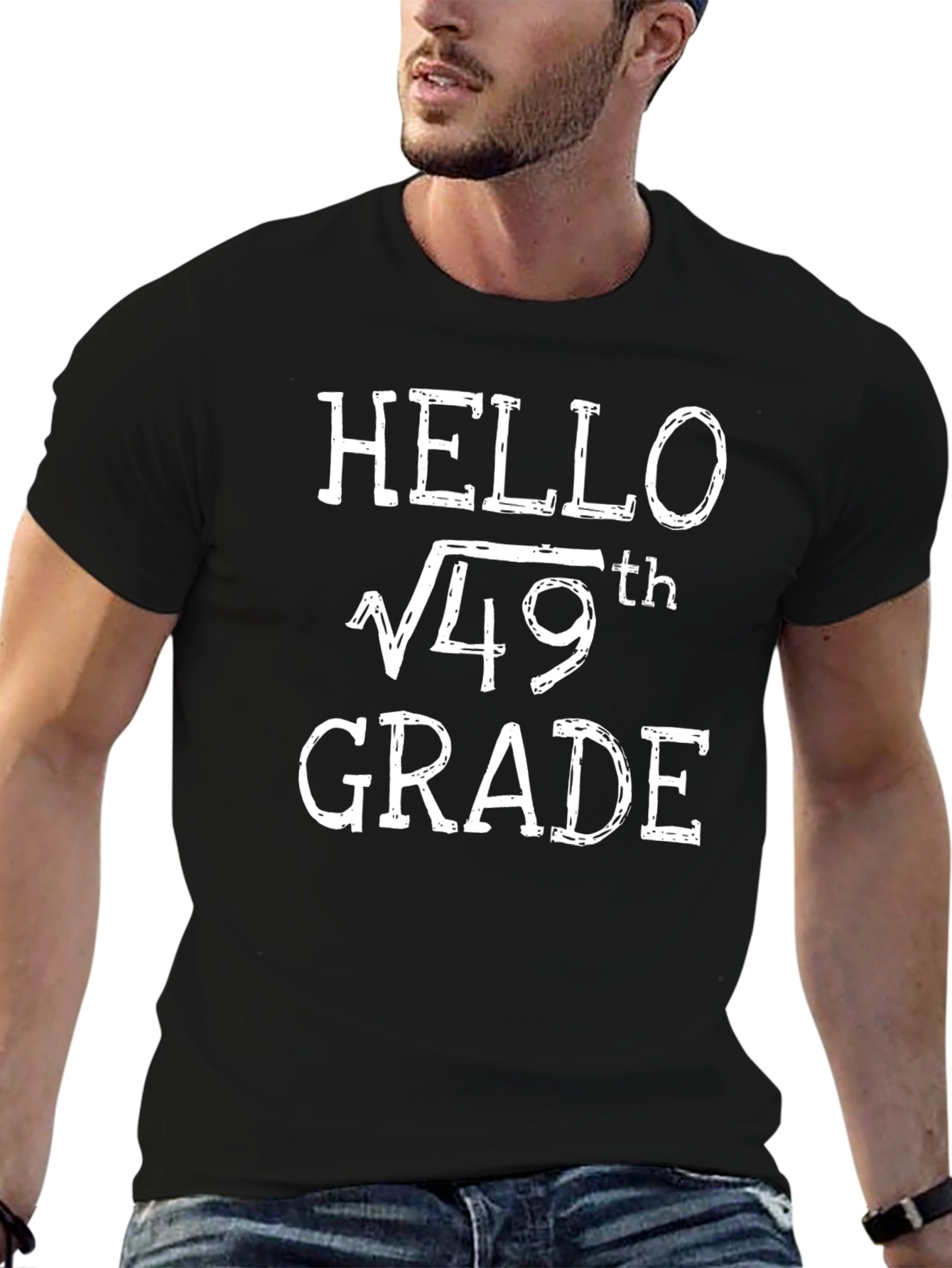 Hello 7th Grade T-Shirt - Math Pun Tee
