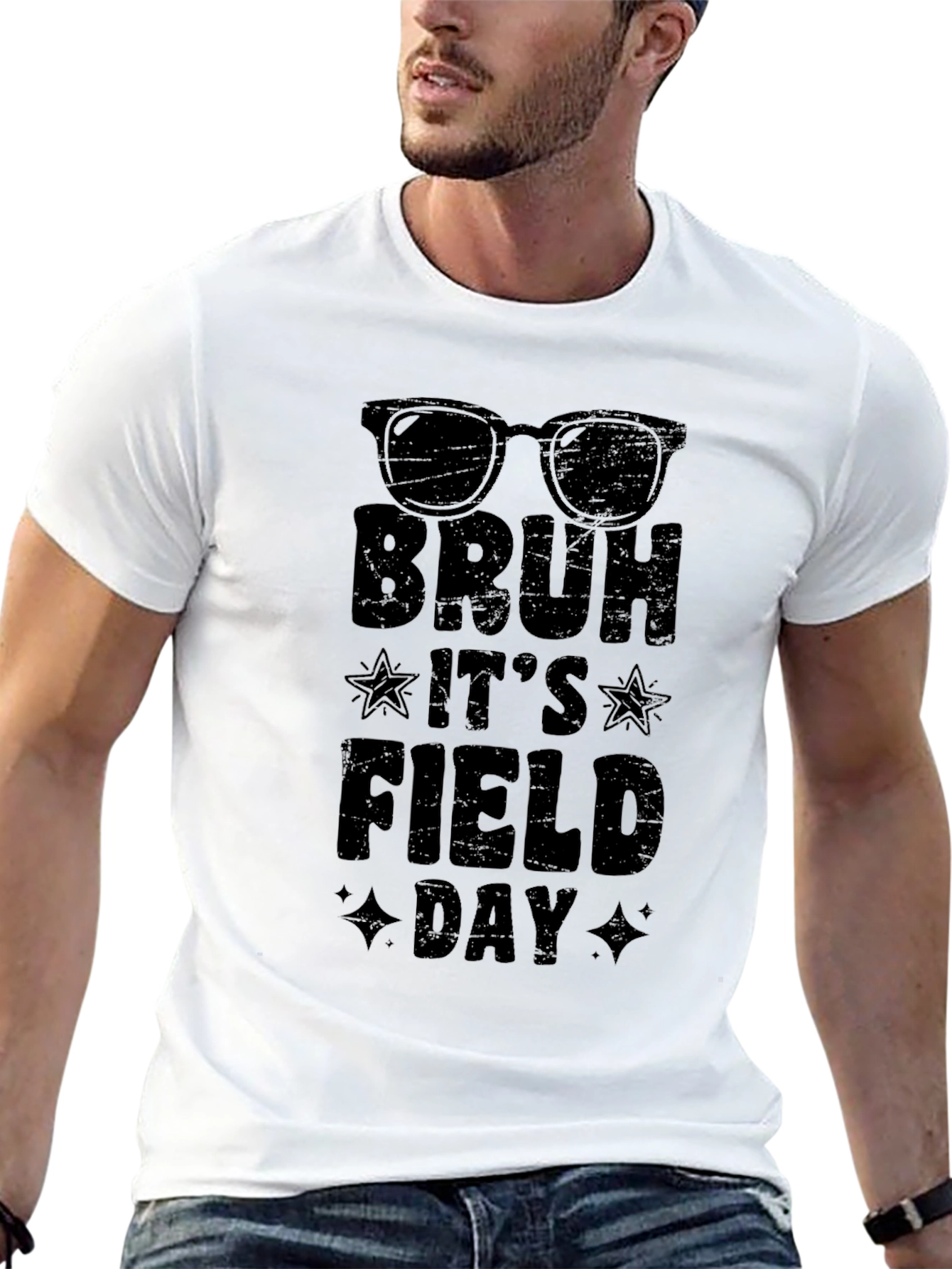Bruh Its Field Day Black Graphic Tee
