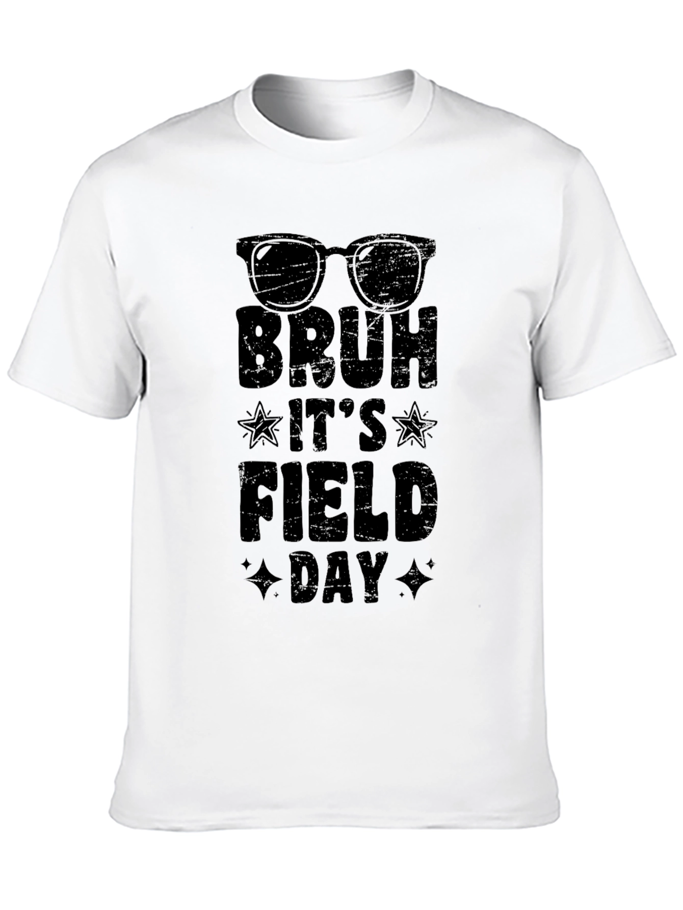 Bruh Its Field Day Black Graphic Tee