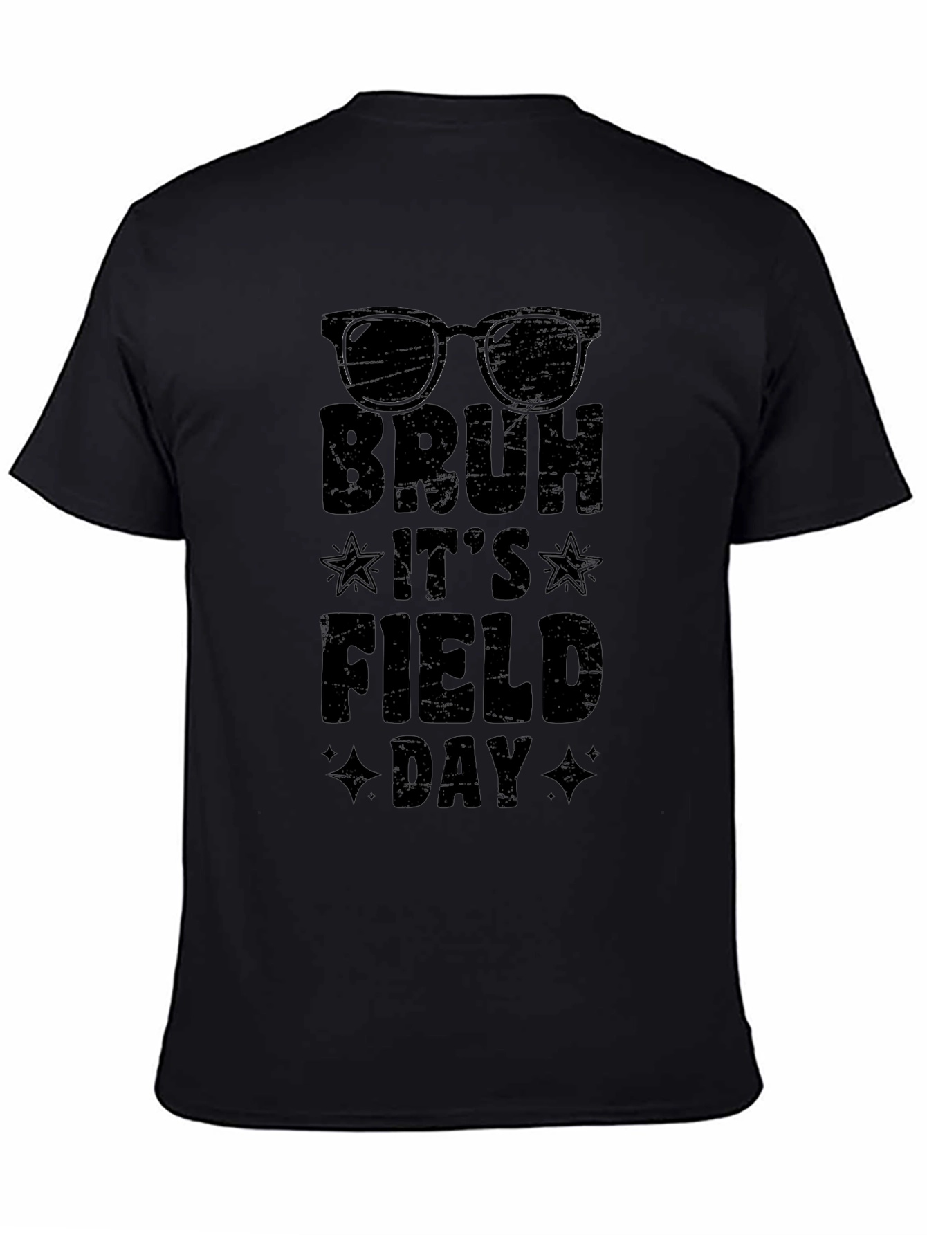 Bruh Its Field Day Black Graphic Tee