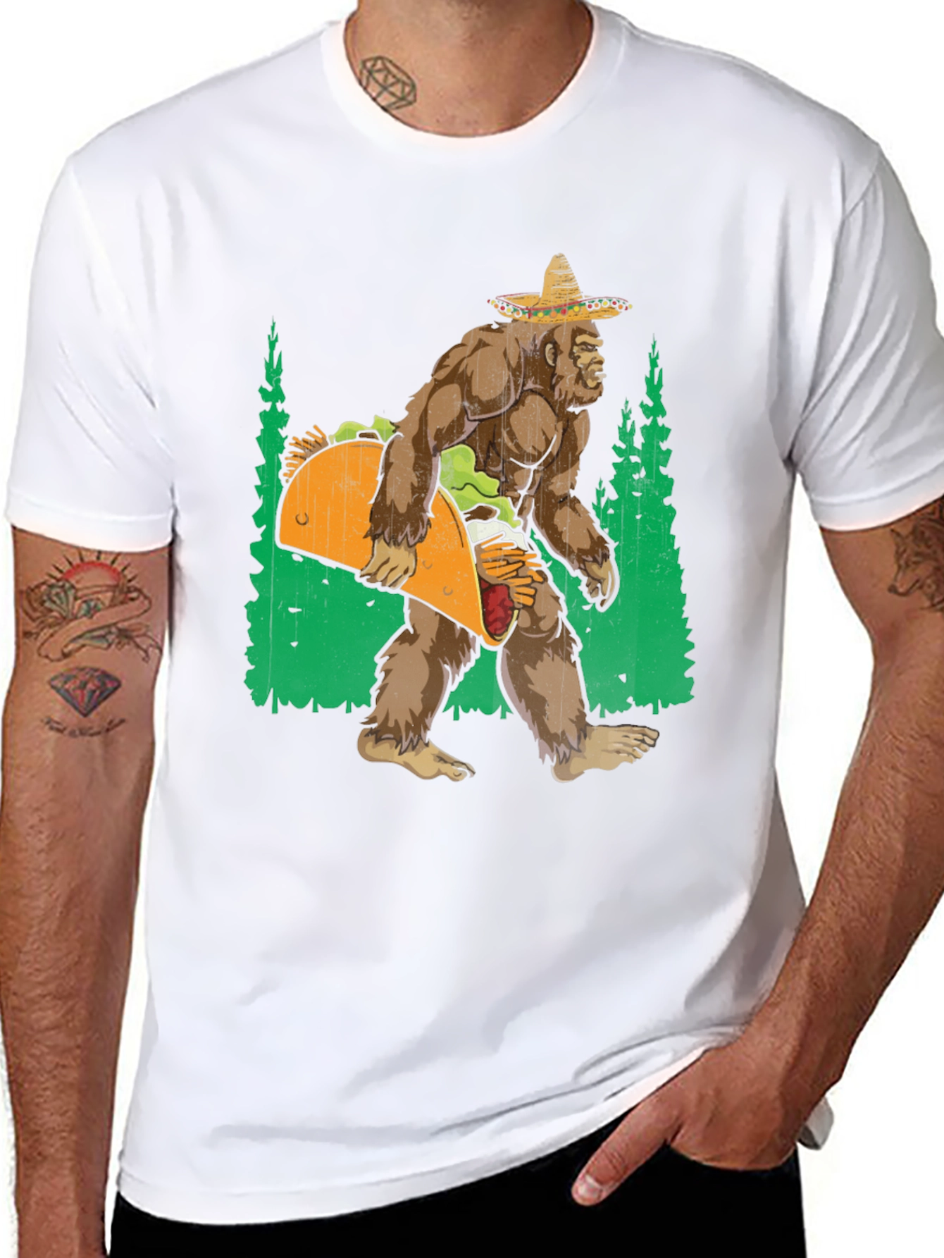 Bigfoot Taco T-Shirt - Funny Graphic Tee