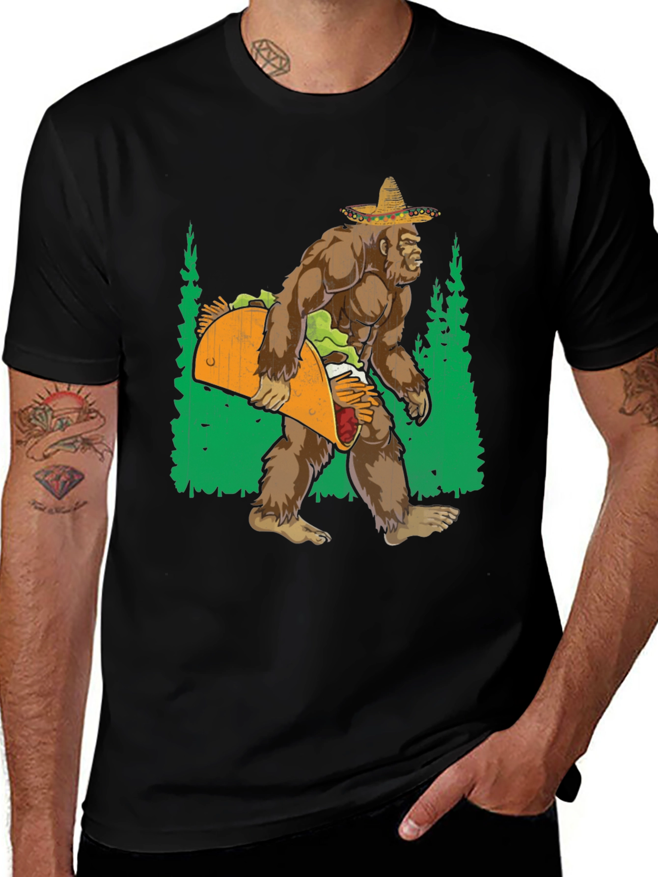 Bigfoot Taco T-Shirt - Funny Graphic Tee