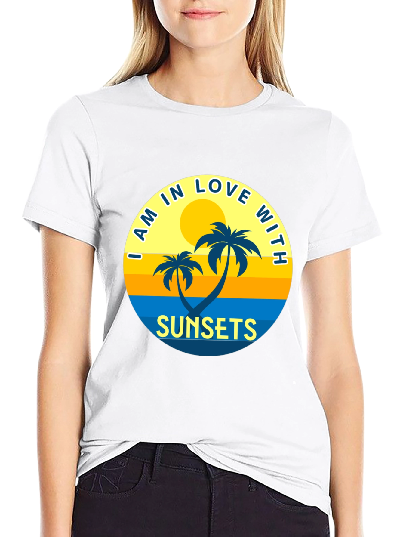 Sunset Palms Graphic T-Shirt