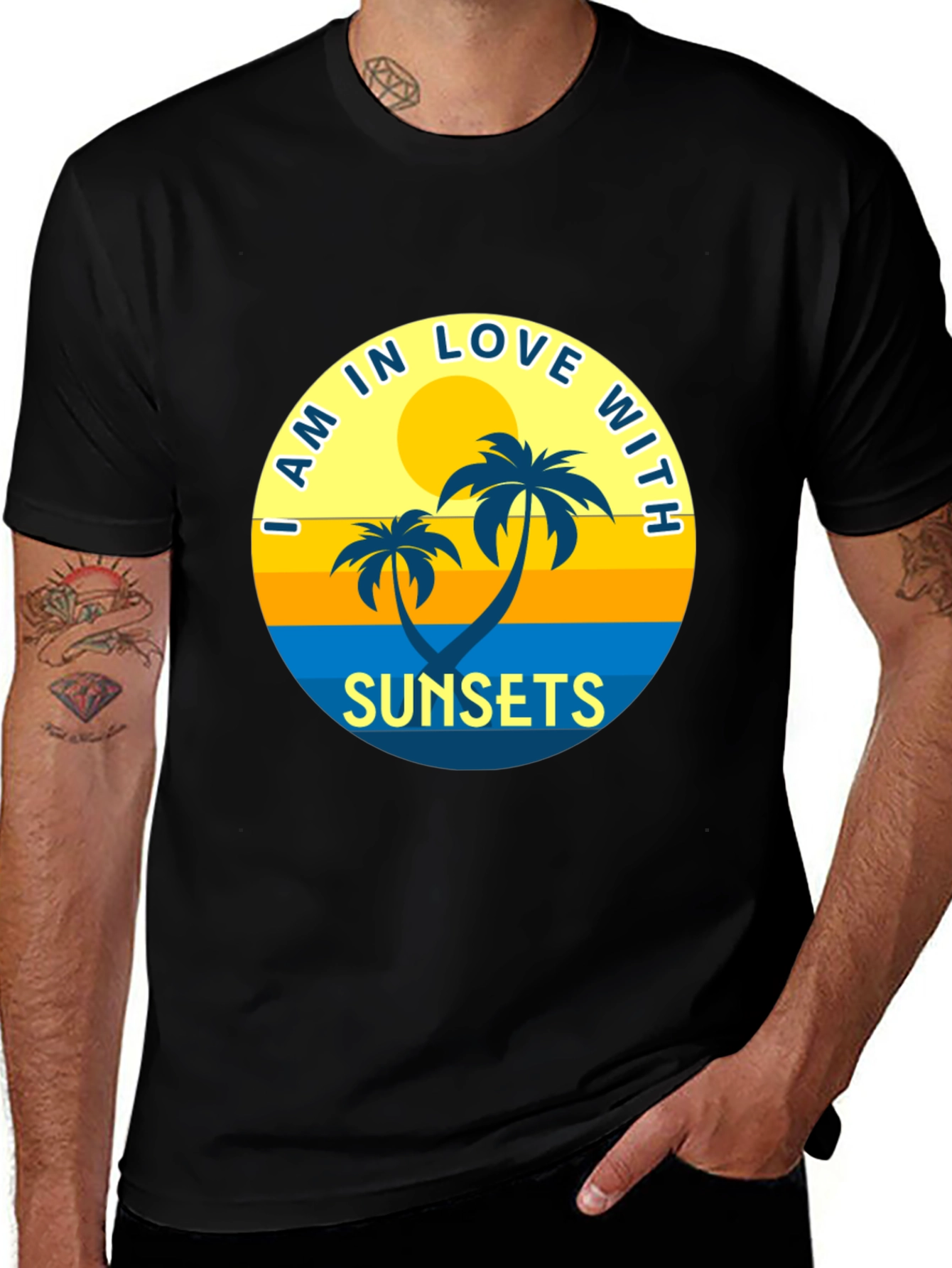 Sunset Palms Graphic T-Shirt