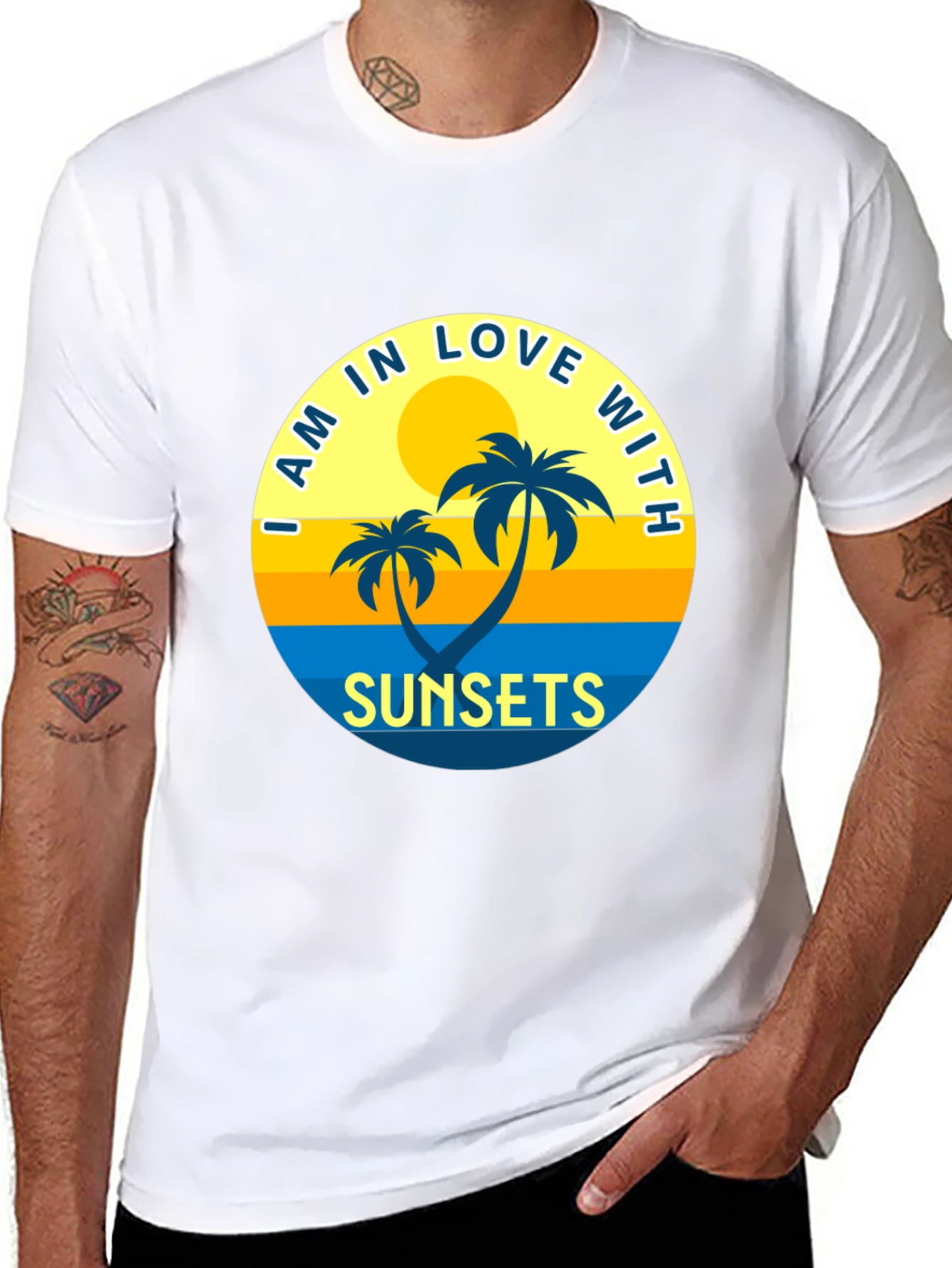Sunset Palms Graphic T-Shirt