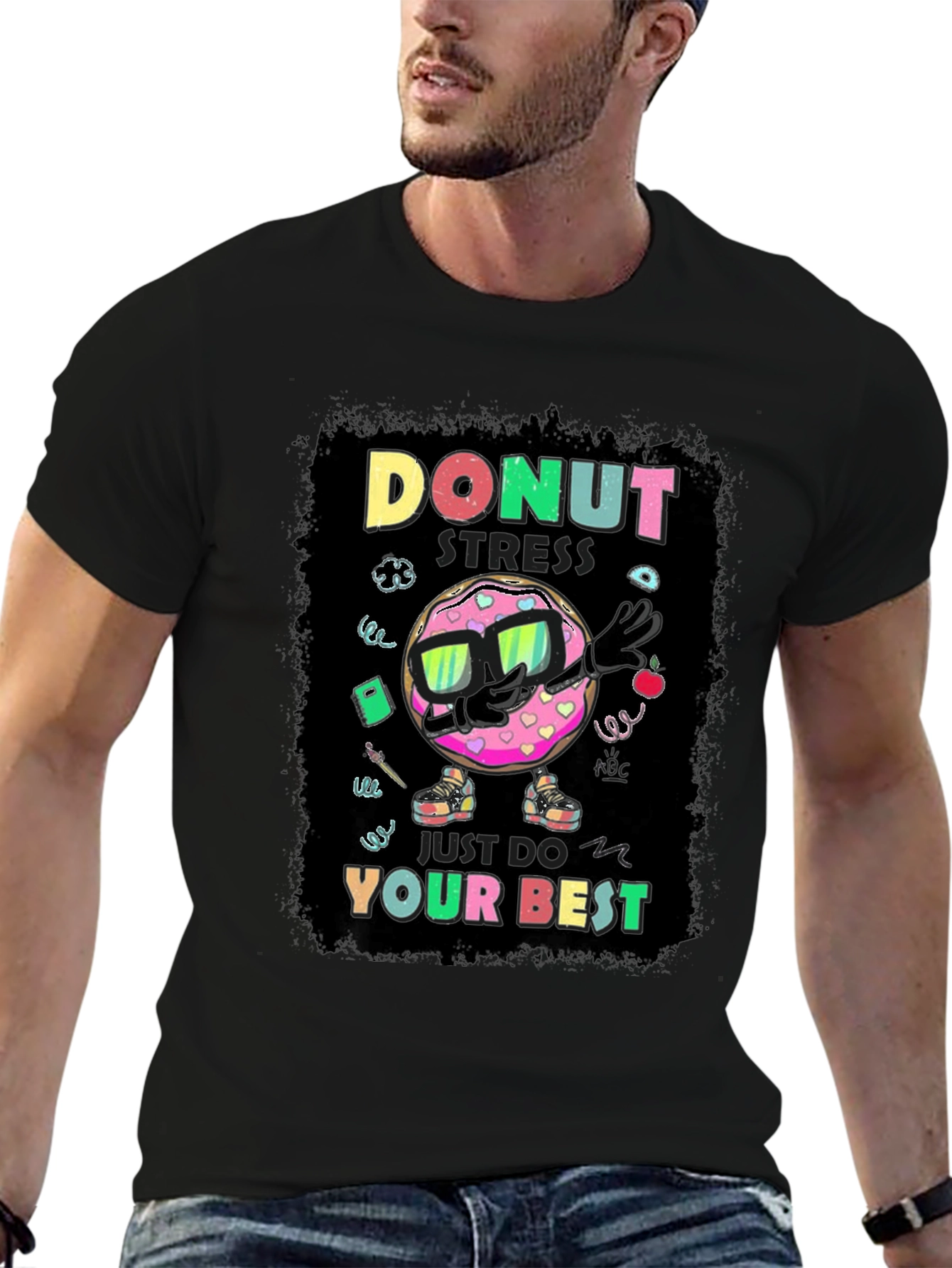 Donut Stress T-Shirt - Funny Motivational Tee
