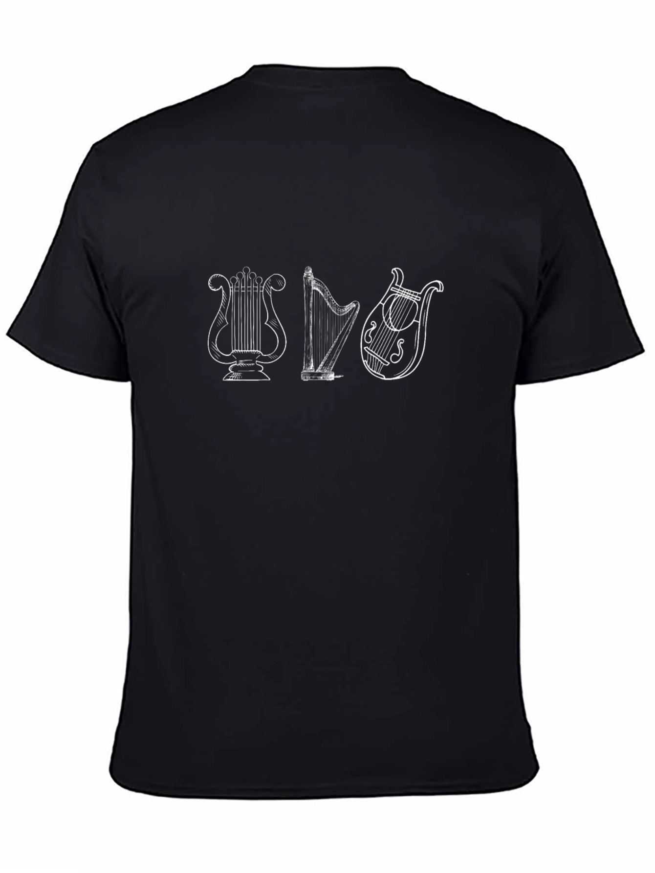 Lyre Harp T-Shirt: Classic Musical Instrument Tee